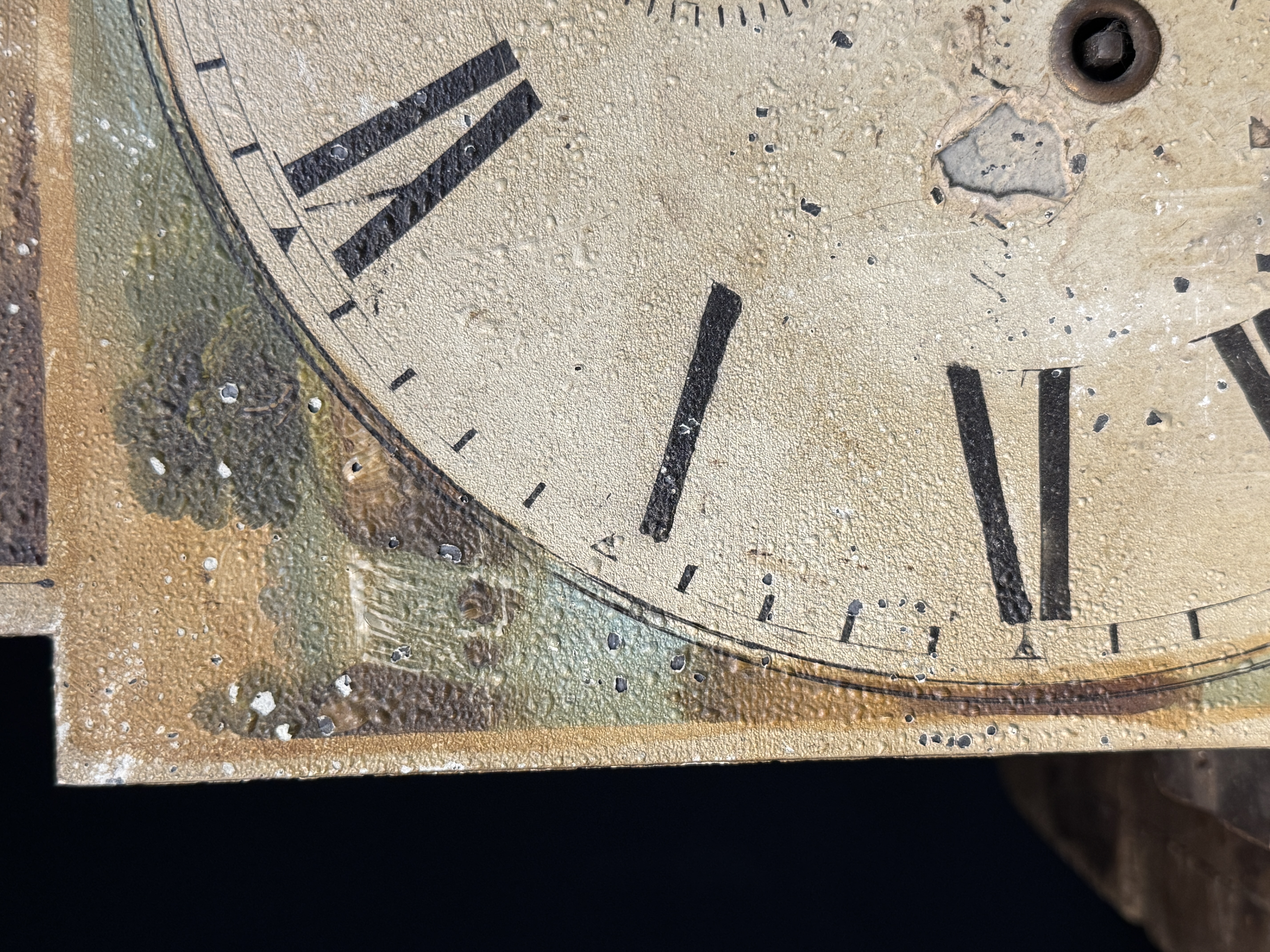 John White of Winterbourne Eight Day Longcase Clock Dial and Movement