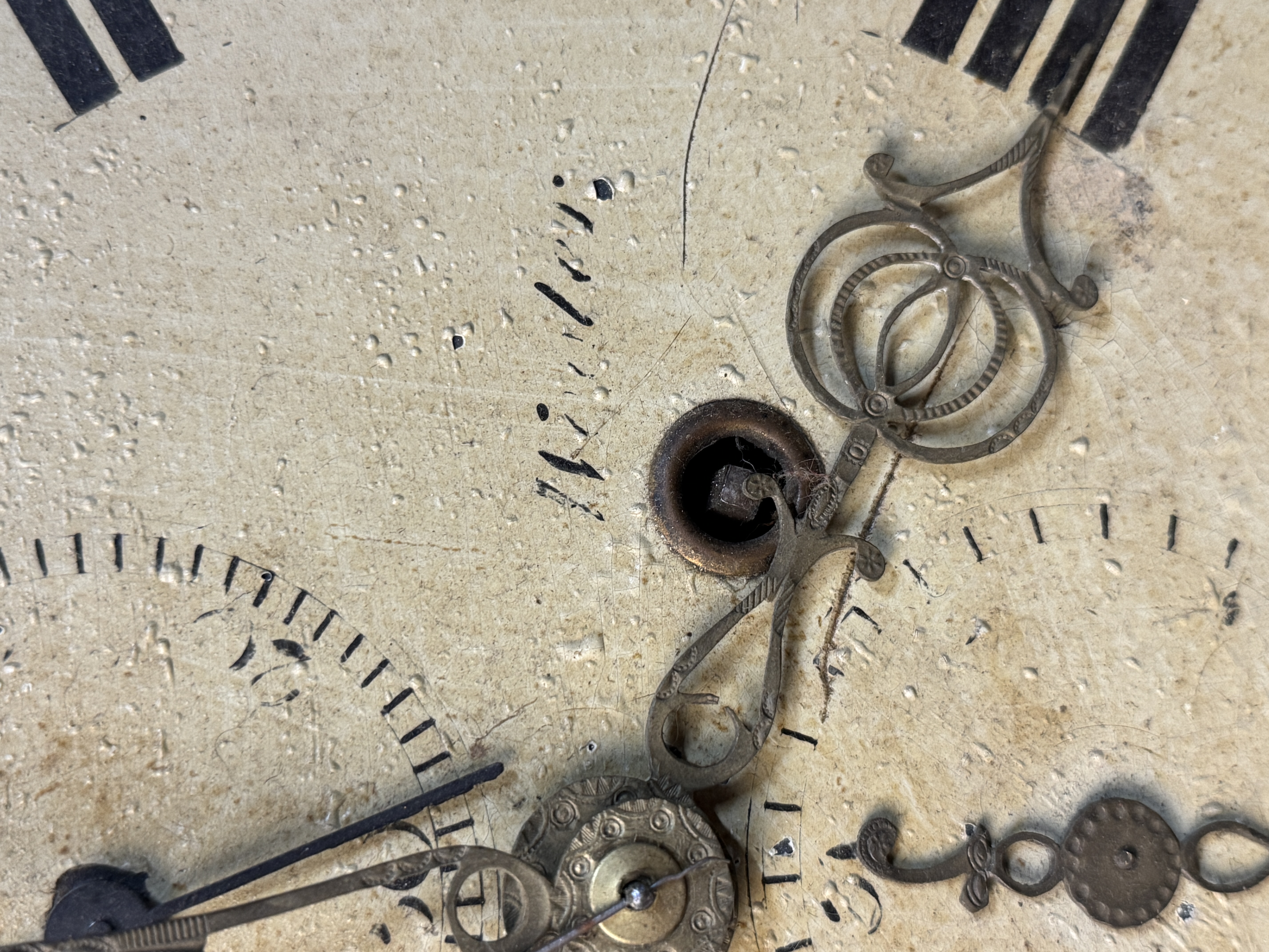John White of Winterbourne Eight Day Longcase Clock Dial and Movement
