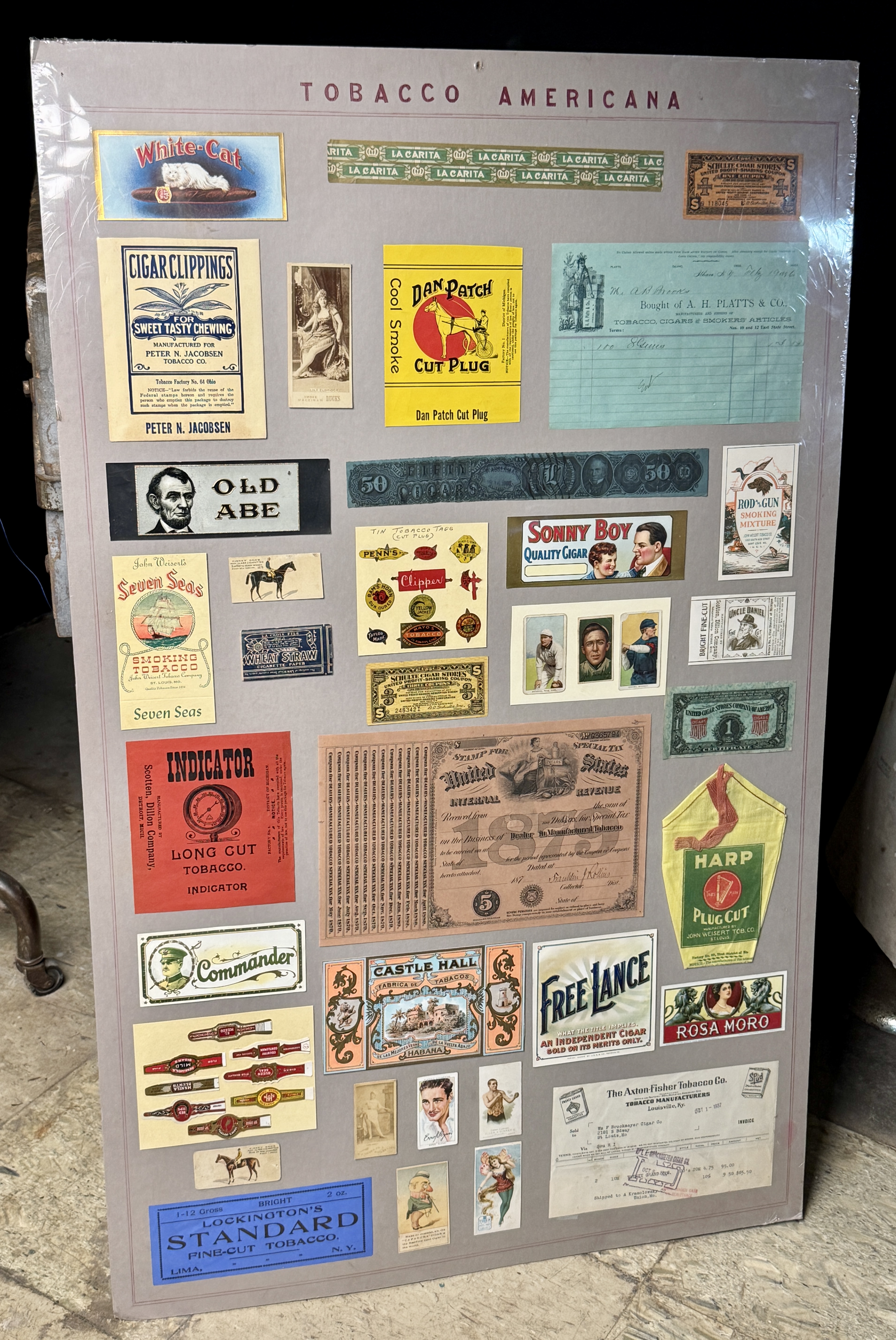 A Large Collection of Vintage Tobacco Ephemera and Baseball Trade Cards Titled Tobacco Americana