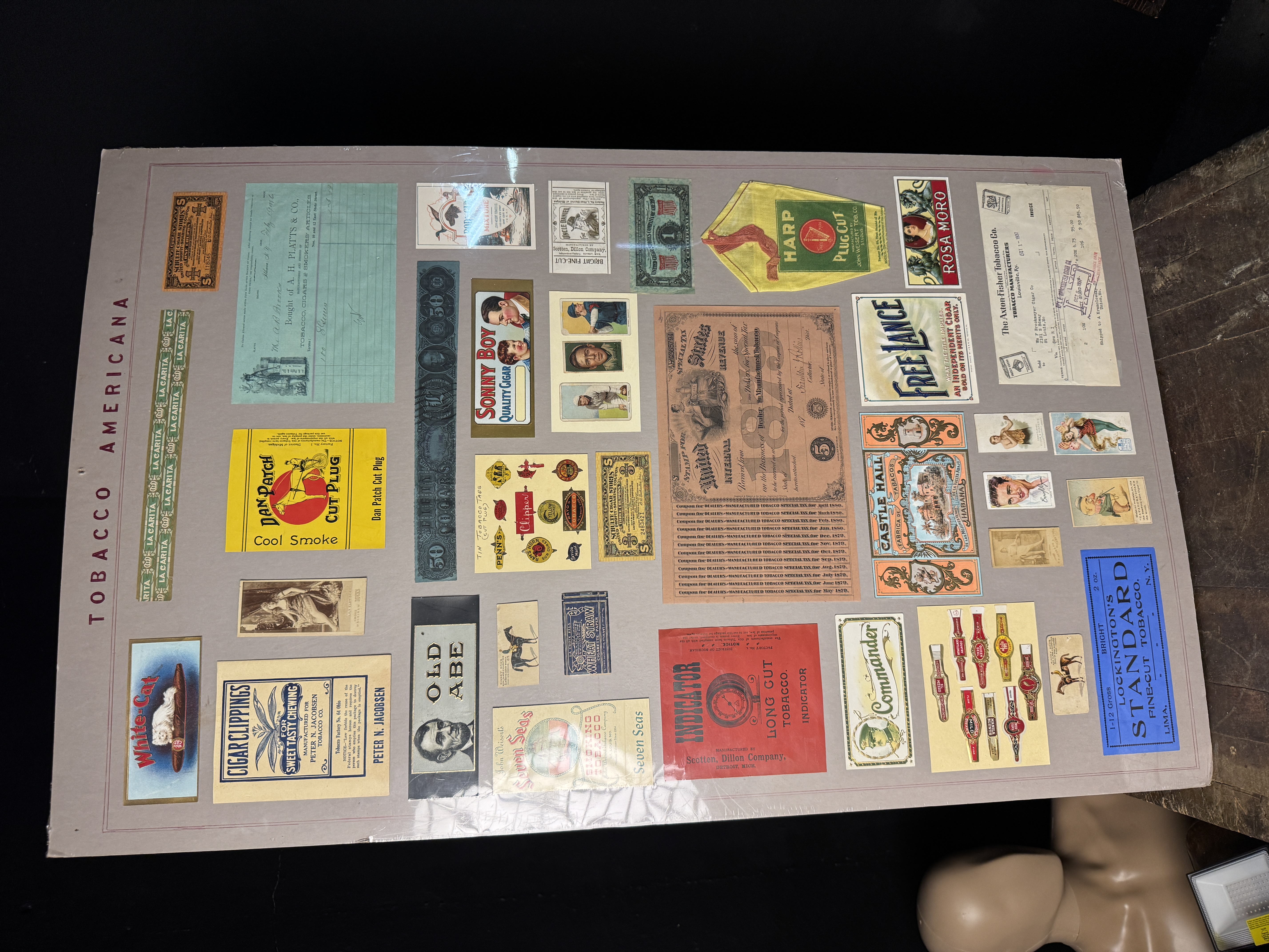 A Large Collection of Vintage Tobacco Ephemera and Baseball Trade Cards Titled Tobacco Americana