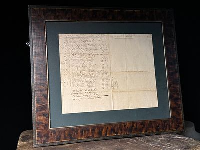 Arnold, Benedict, Sr. Financial Ledger Account Document Signed for Jonathan Trumbull. 
