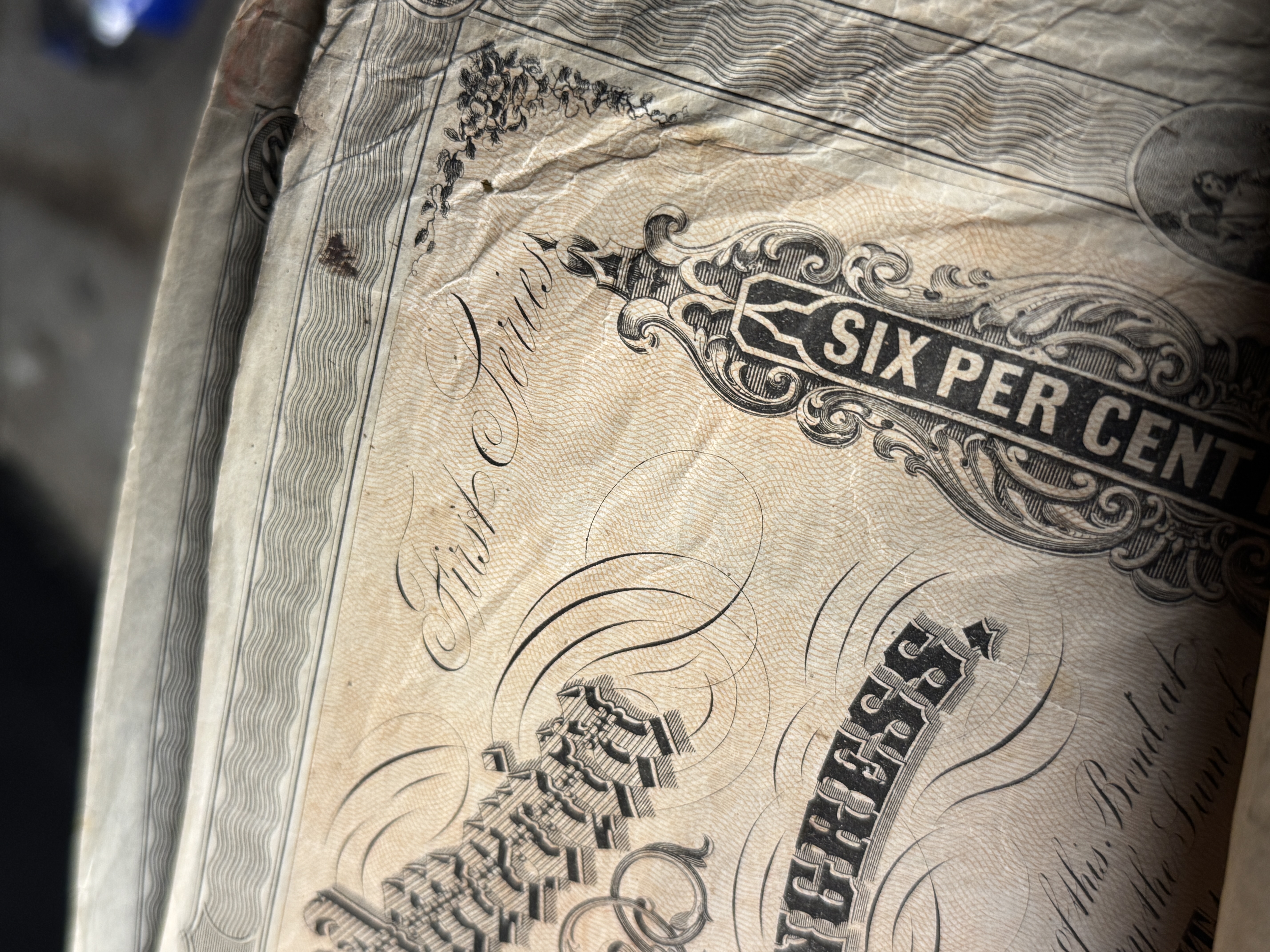 A Collection of Confederate States of America 1864 One Thousand Dollar Loan Bonds