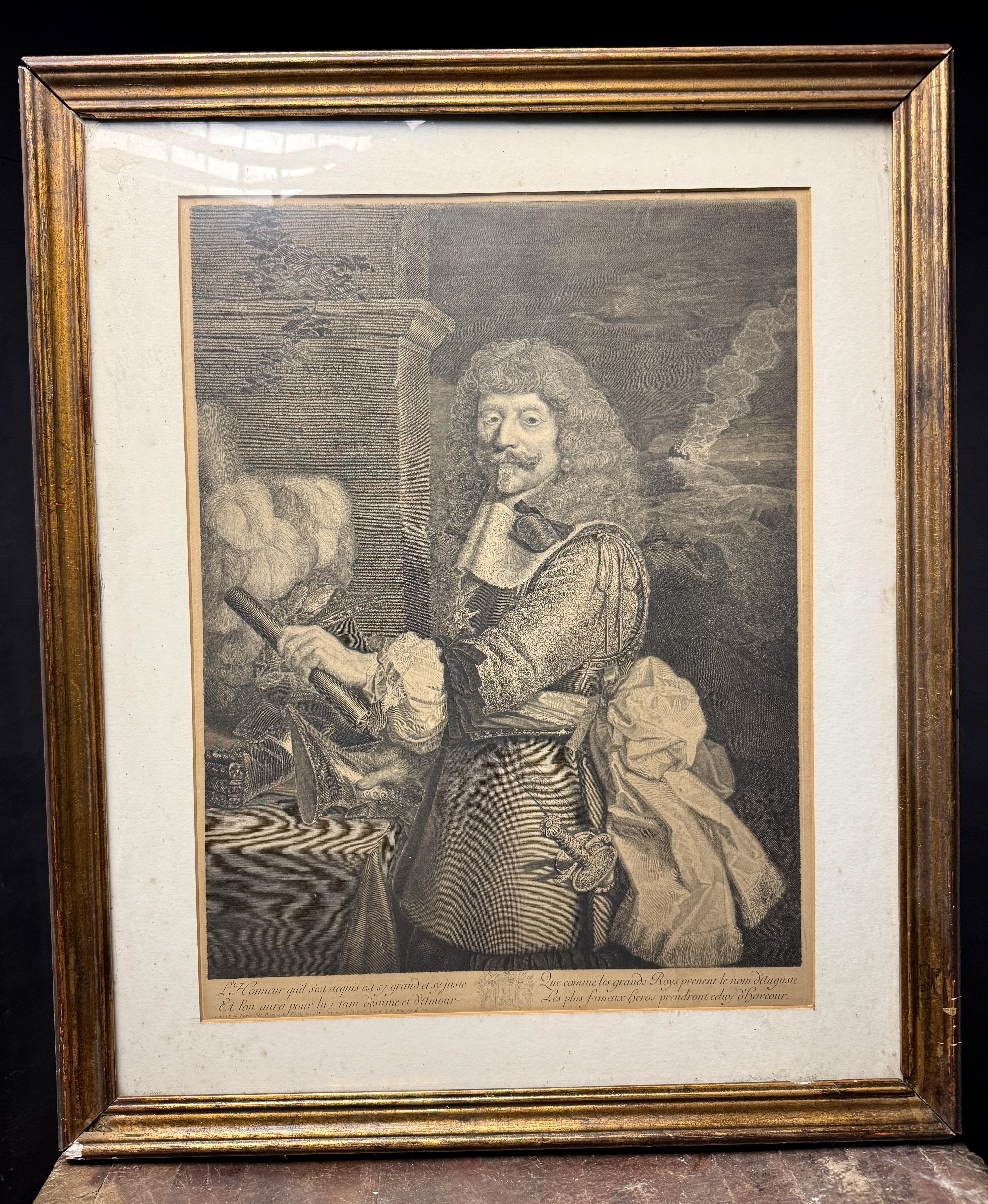 Antoine Masson after Nicolas Mignard Henri de Lorraine Comte d Harcourt Le Cadet a la Perle Engraving 1667