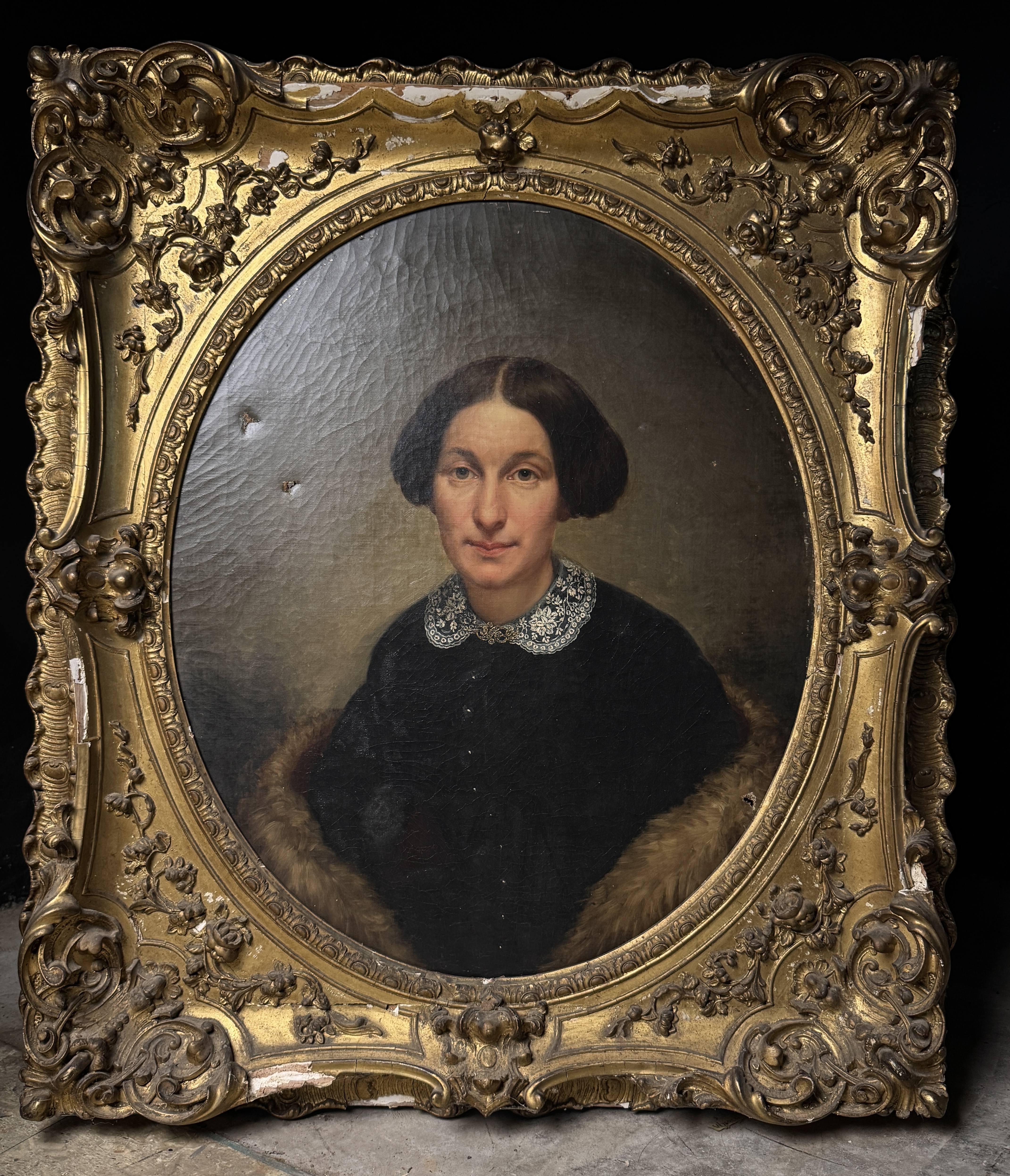 1853 J. B. Pfyffer (American, 19th Century), Portrait of a Lady, Oil on Canvas