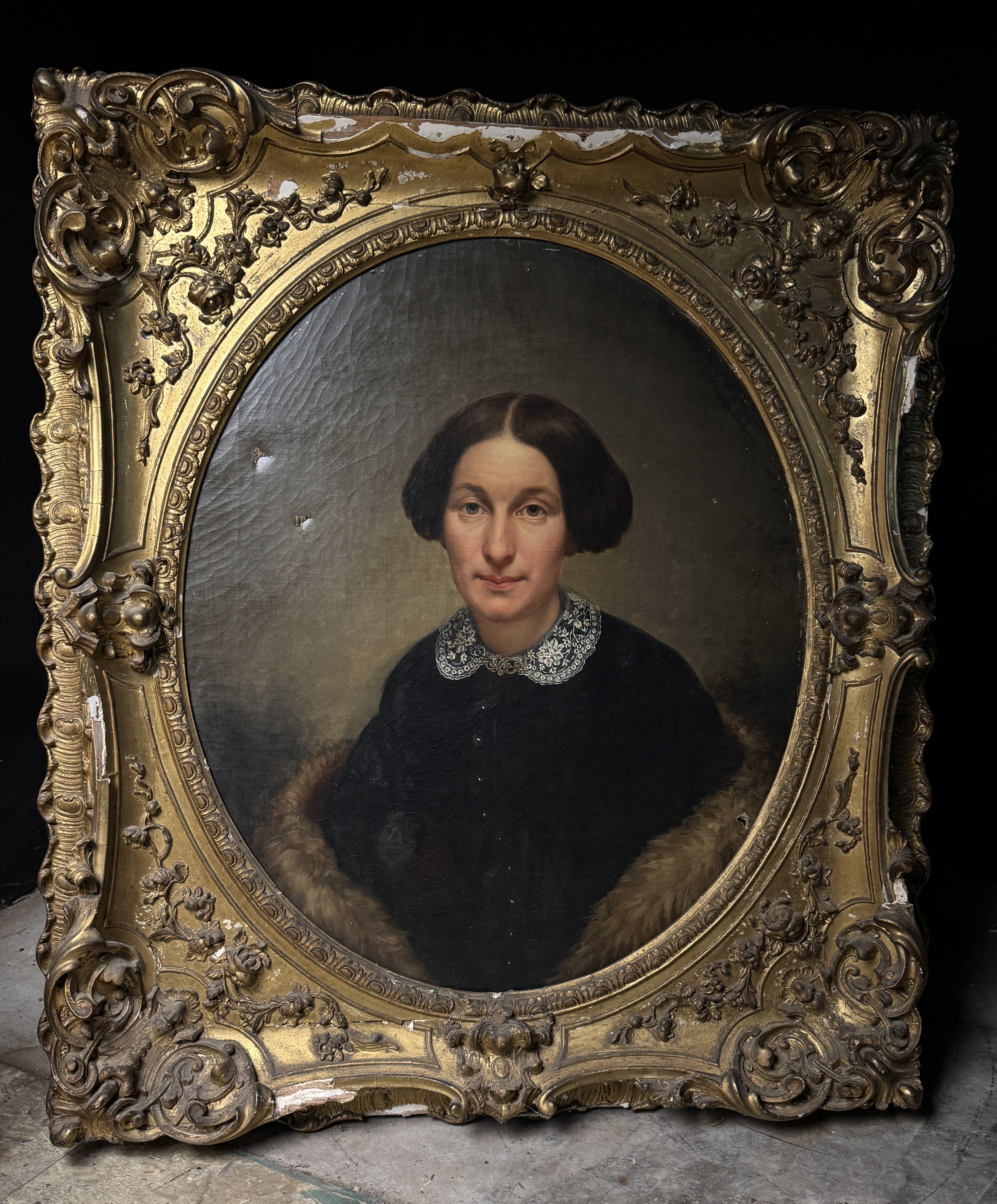 1853 J. B. Pfyffer (American, 19th Century), Portrait of a Lady, Oil on Canvas