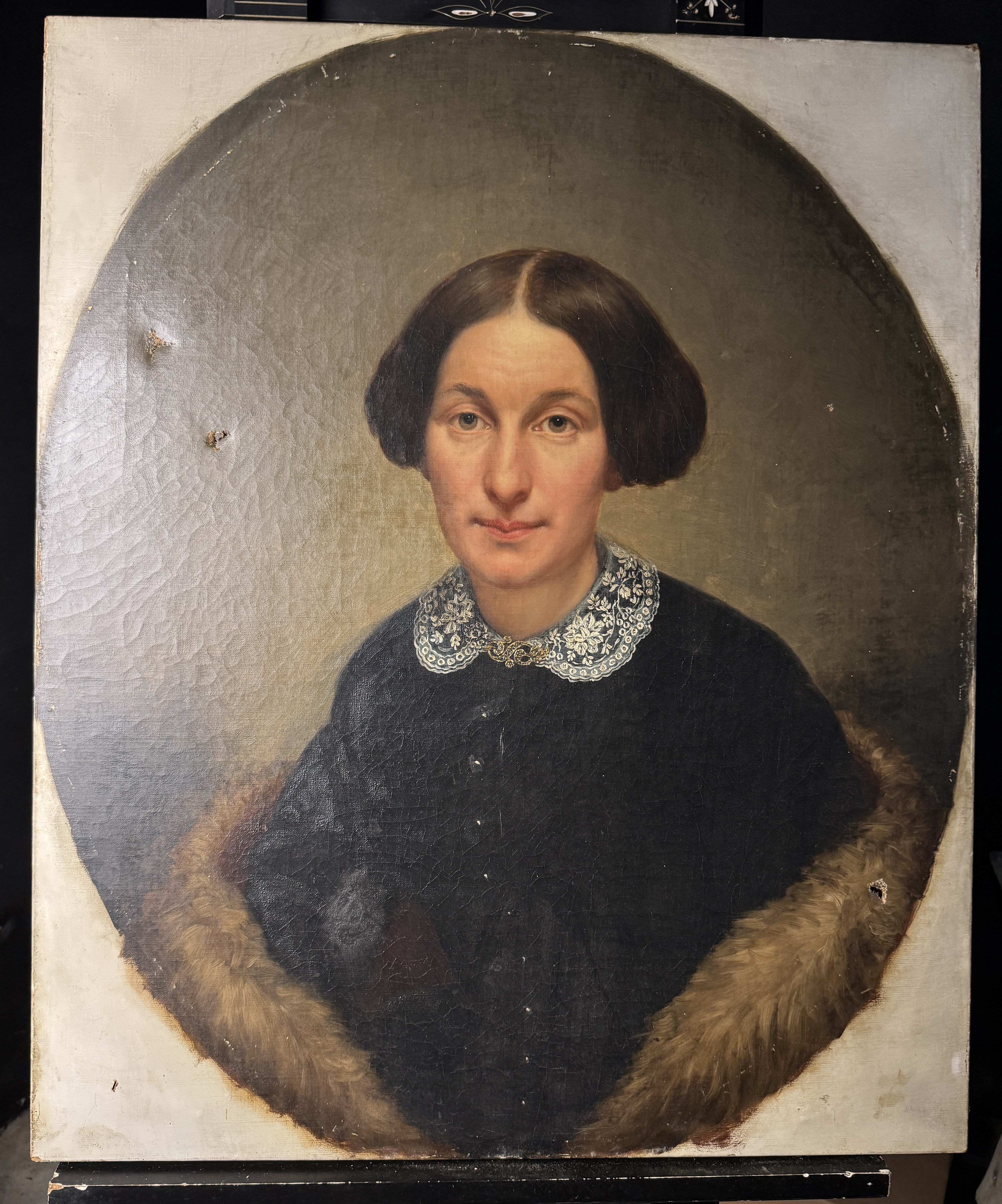 1853 J. B. Pfyffer (American, 19th Century), Portrait of a Lady, Oil on Canvas
