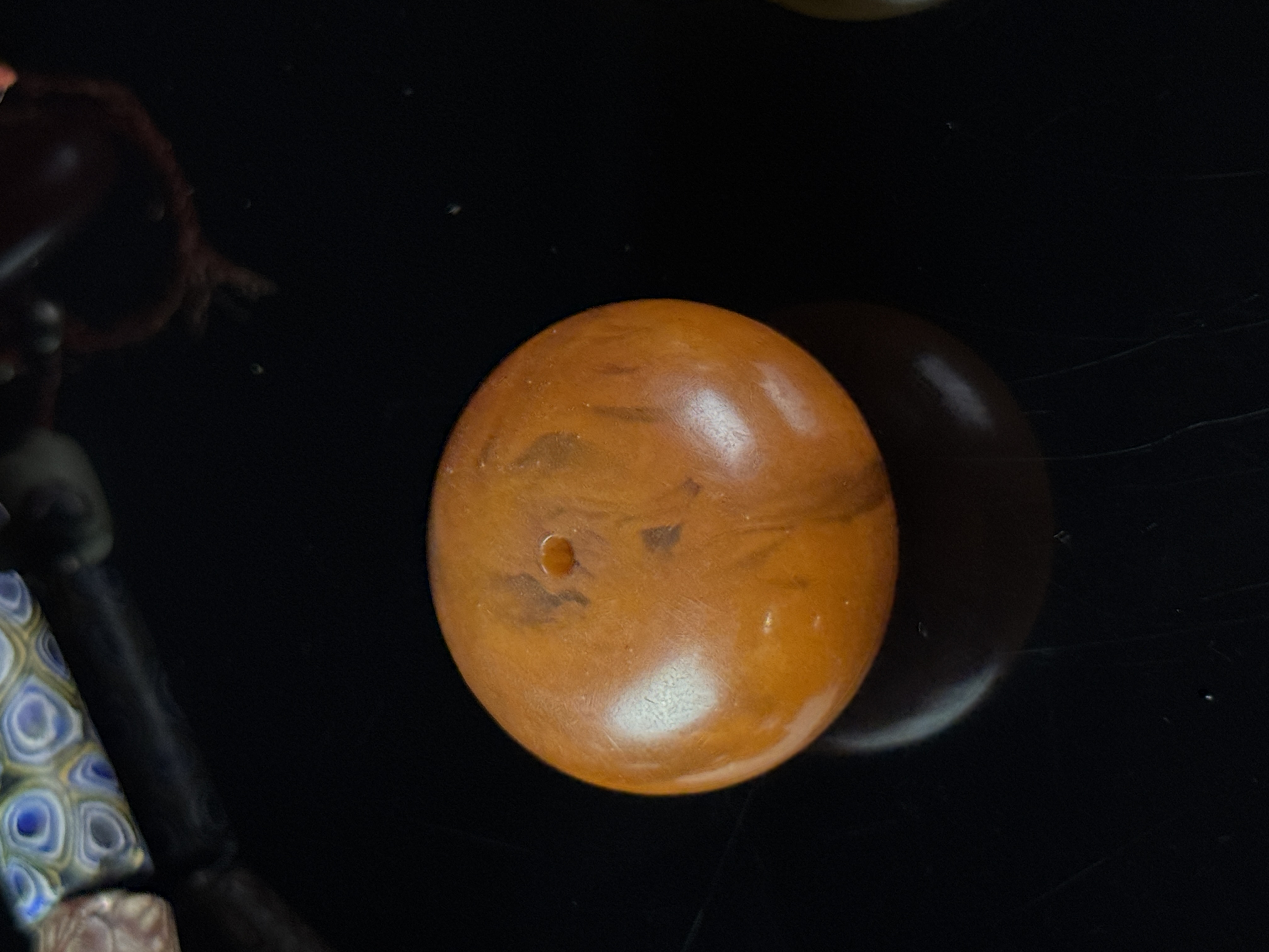 LG African Amber and Trade Bead Necklace and a Pair of Beads
