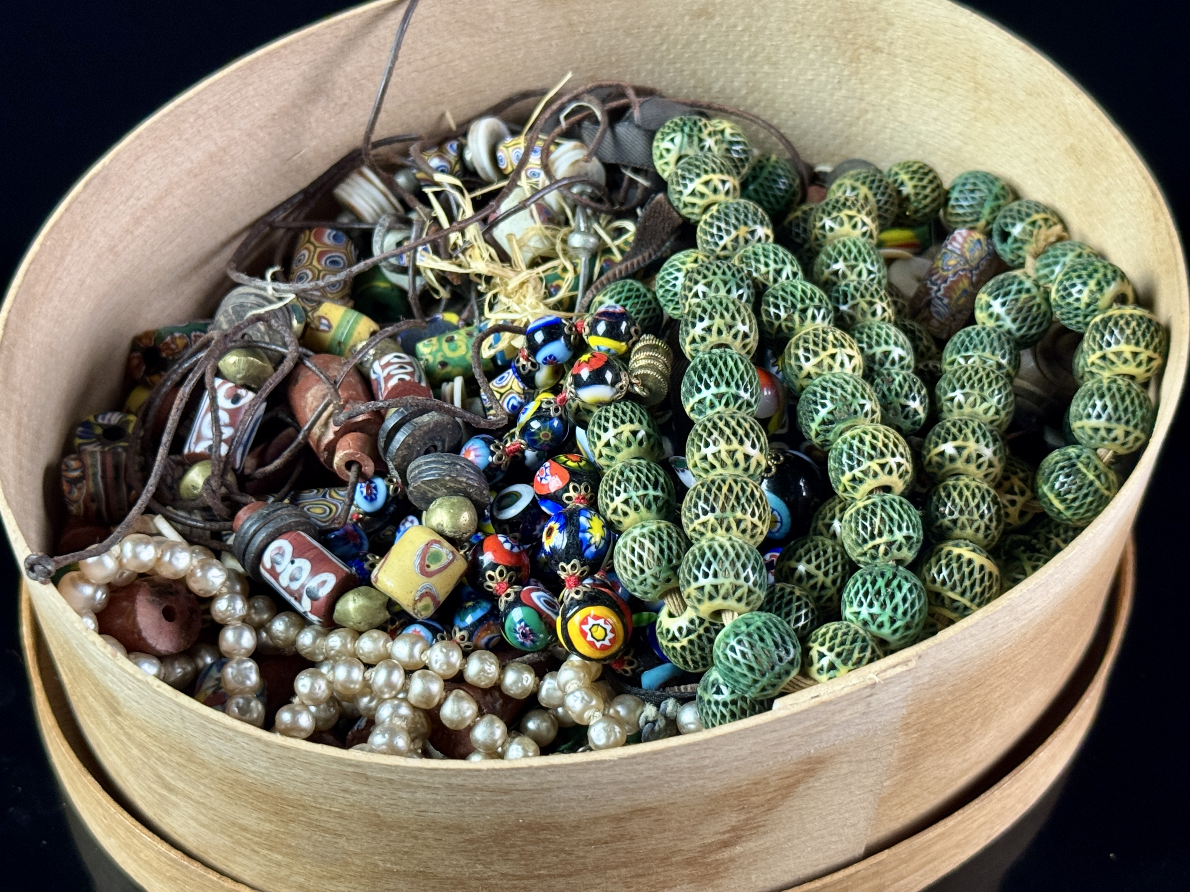 A Miscellaneous Collection of Various Loose Antique and Vintage Beads, Jewelry Components,