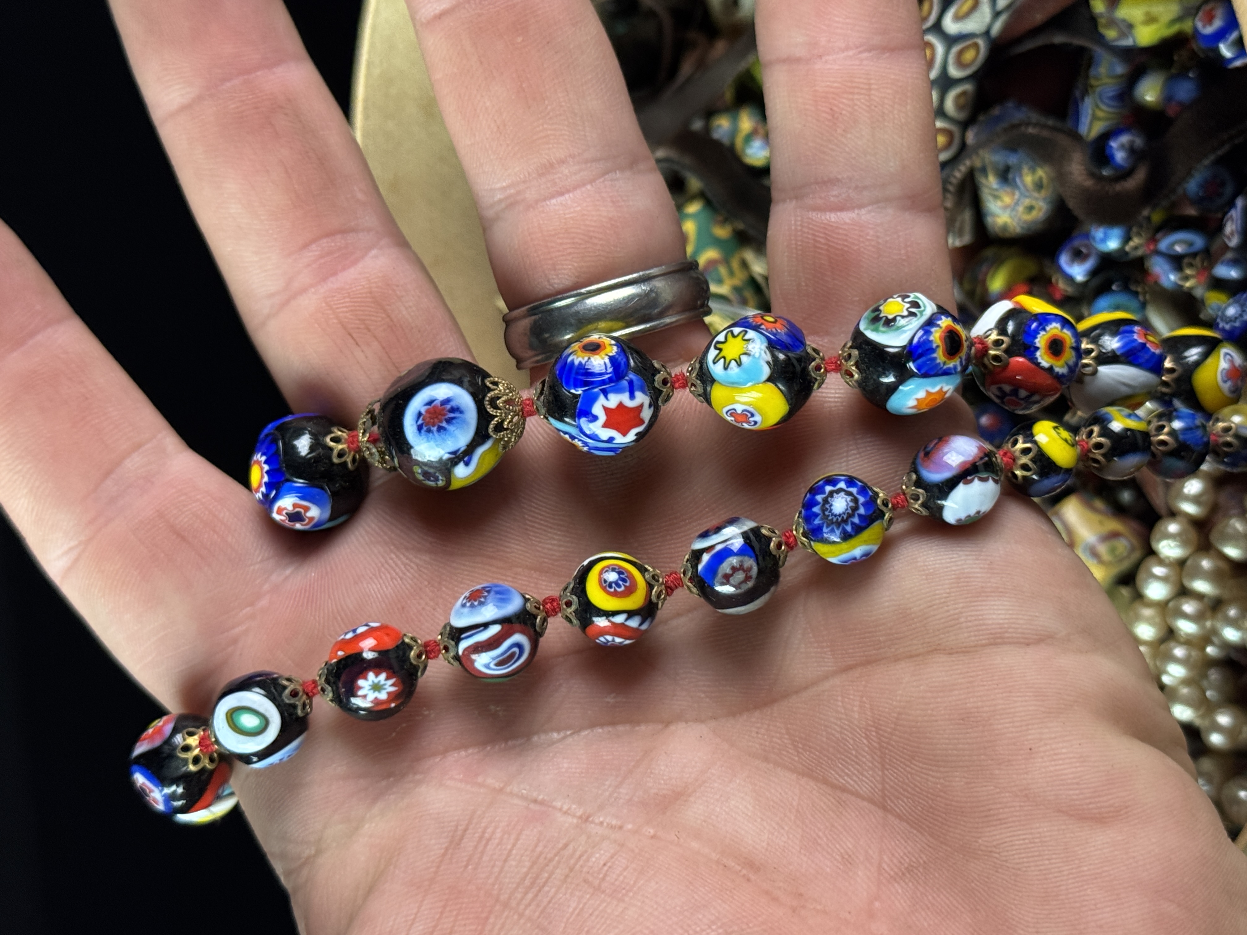 A Miscellaneous Collection of Various Loose Antique and Vintage Beads, Jewelry Components,