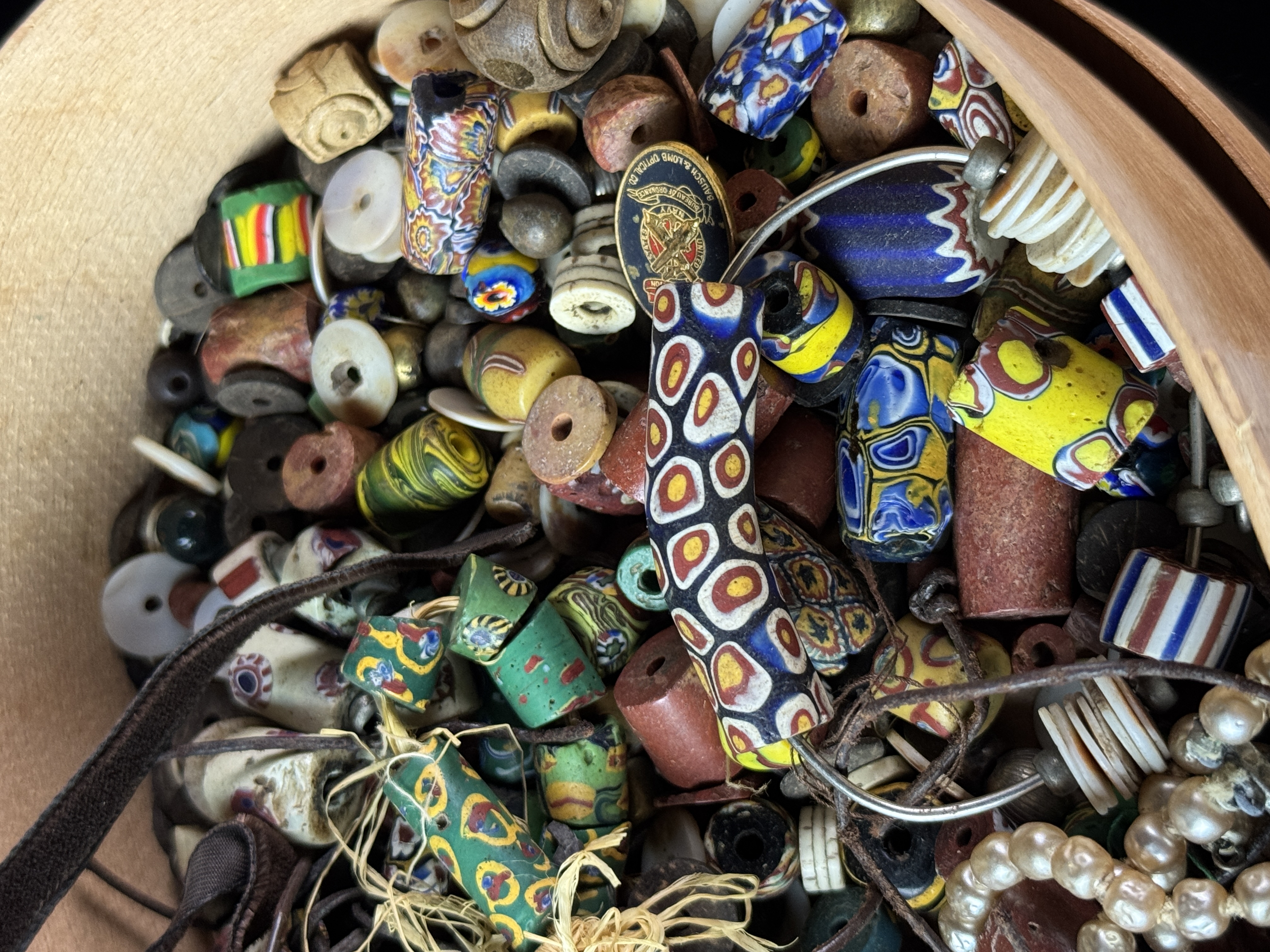 A Miscellaneous Collection of Various Loose Antique and Vintage Beads, Jewelry Components,
