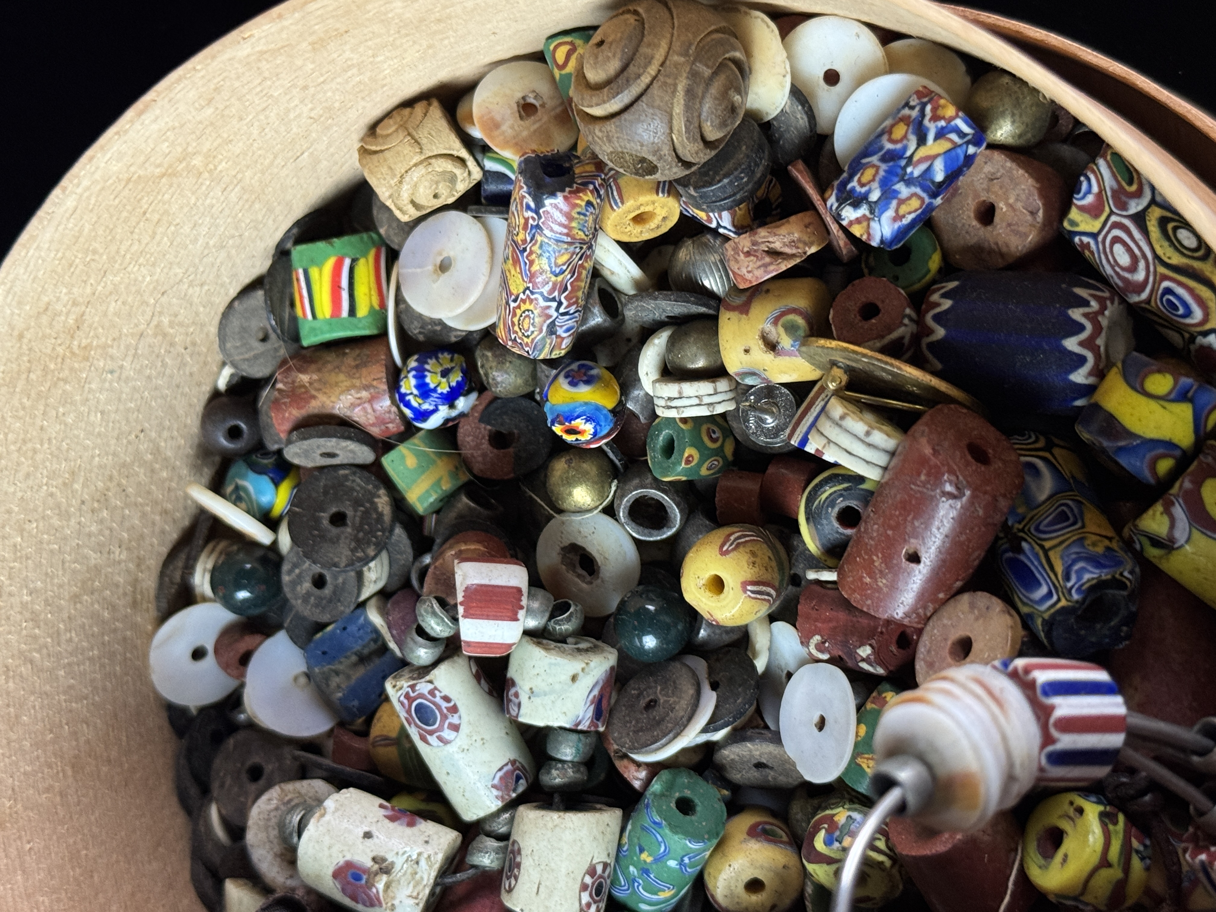A Miscellaneous Collection of Various Loose Antique and Vintage Beads, Jewelry Components,