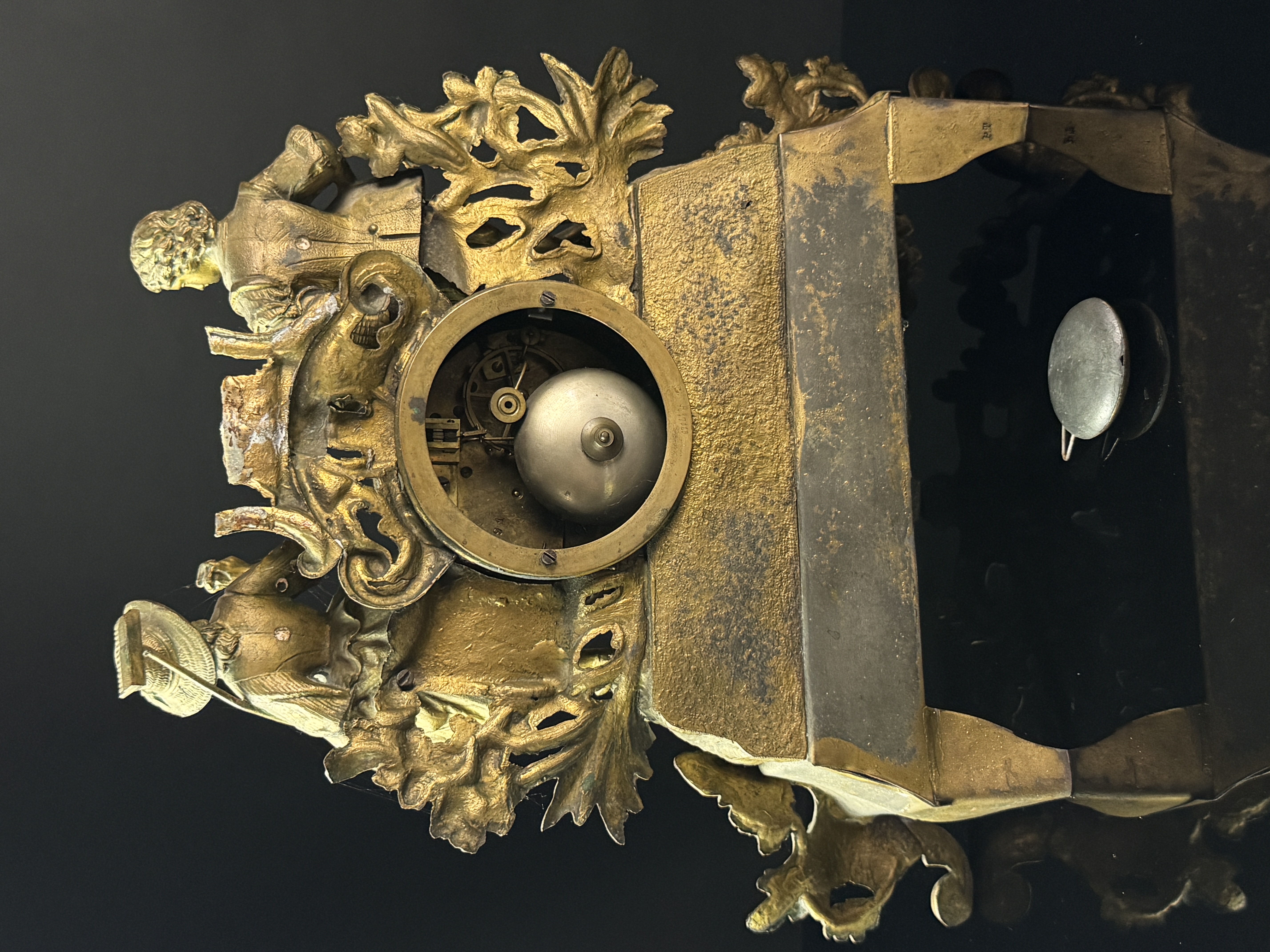 Two 19th Century French Gilt Metal Figural Mantel Clocks