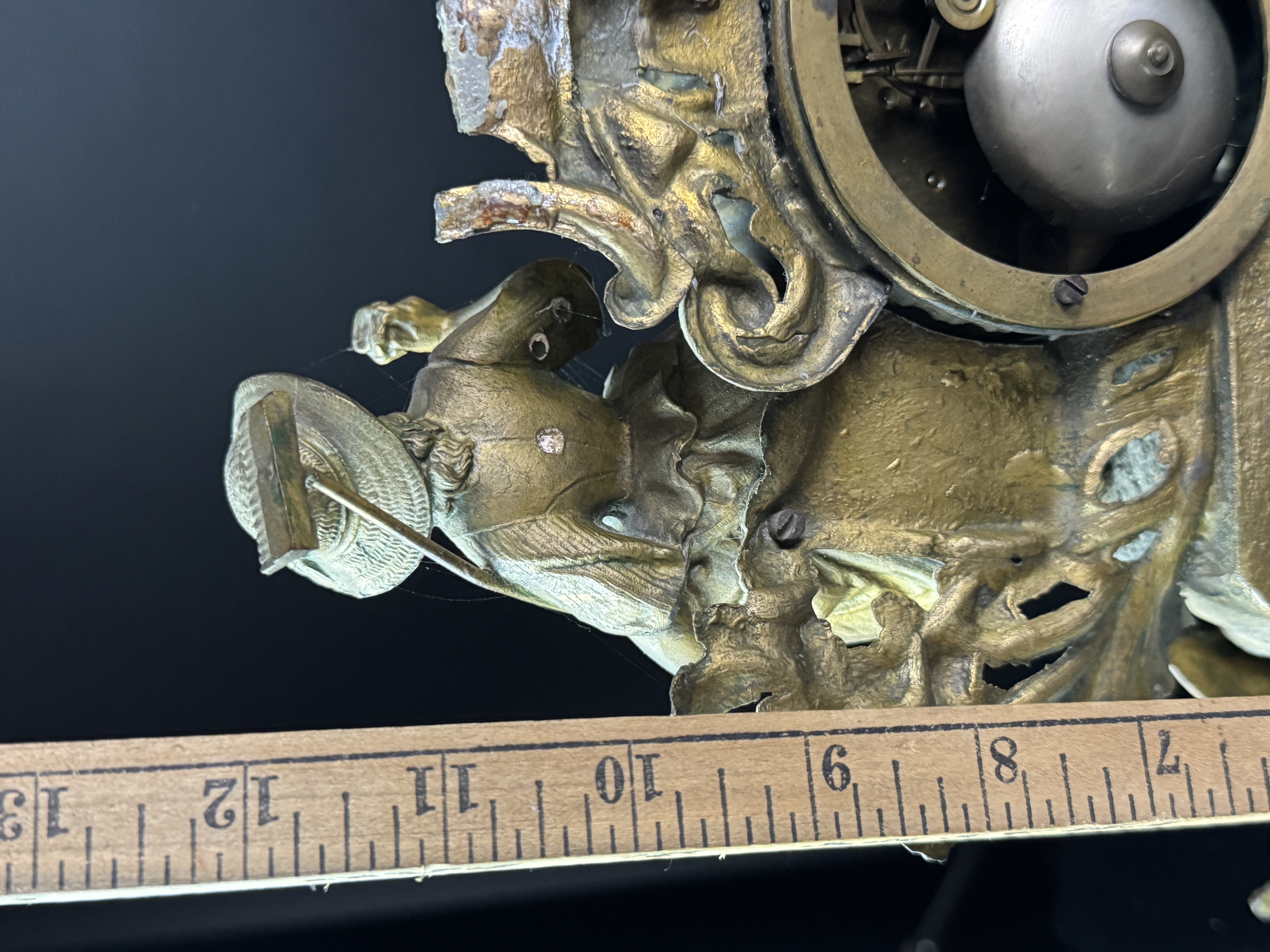 Two 19th Century French Gilt Metal Figural Mantel Clocks