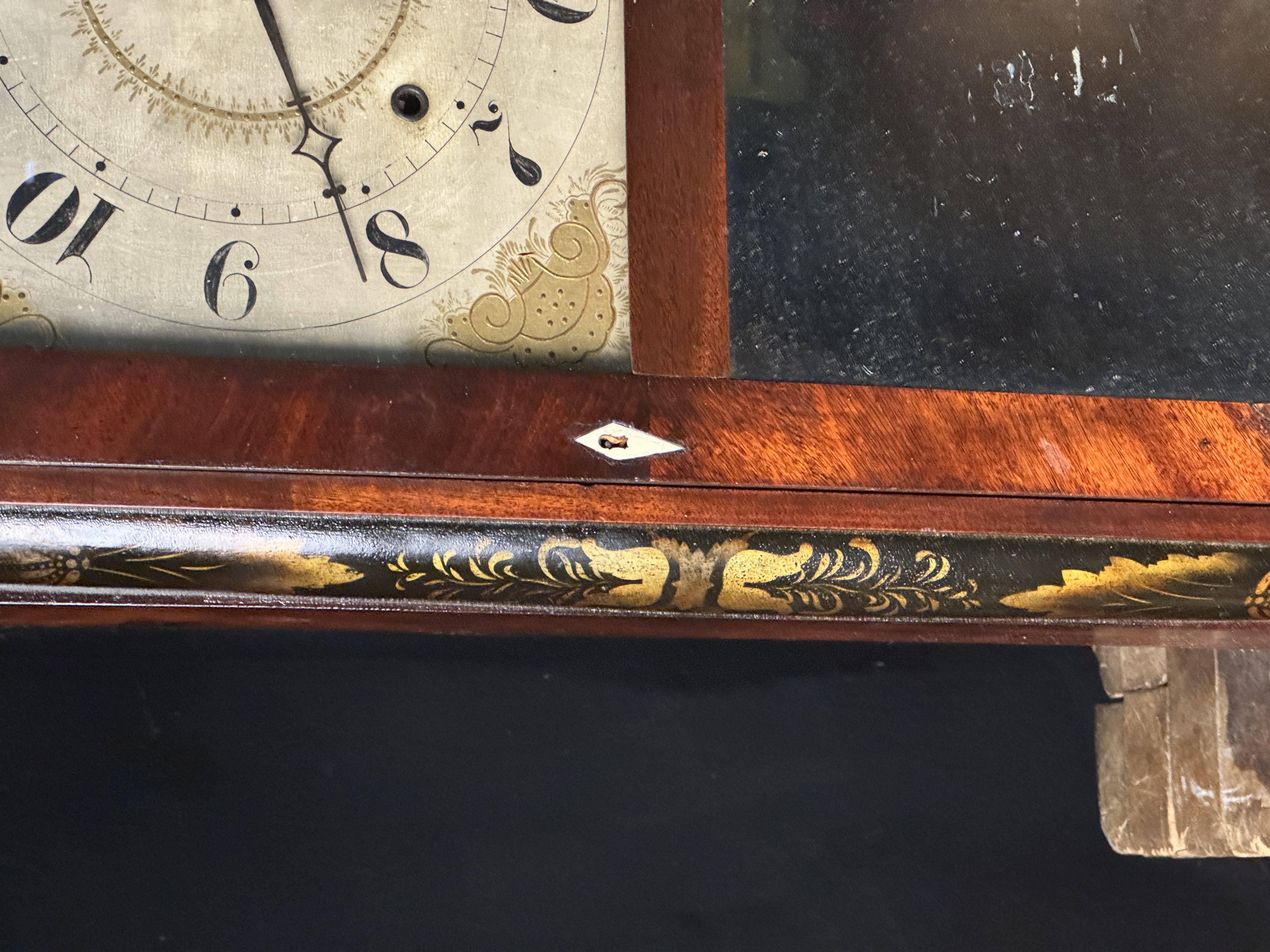 Seth B. Bradley Transitional Mahogany Veneer Shelf Clock