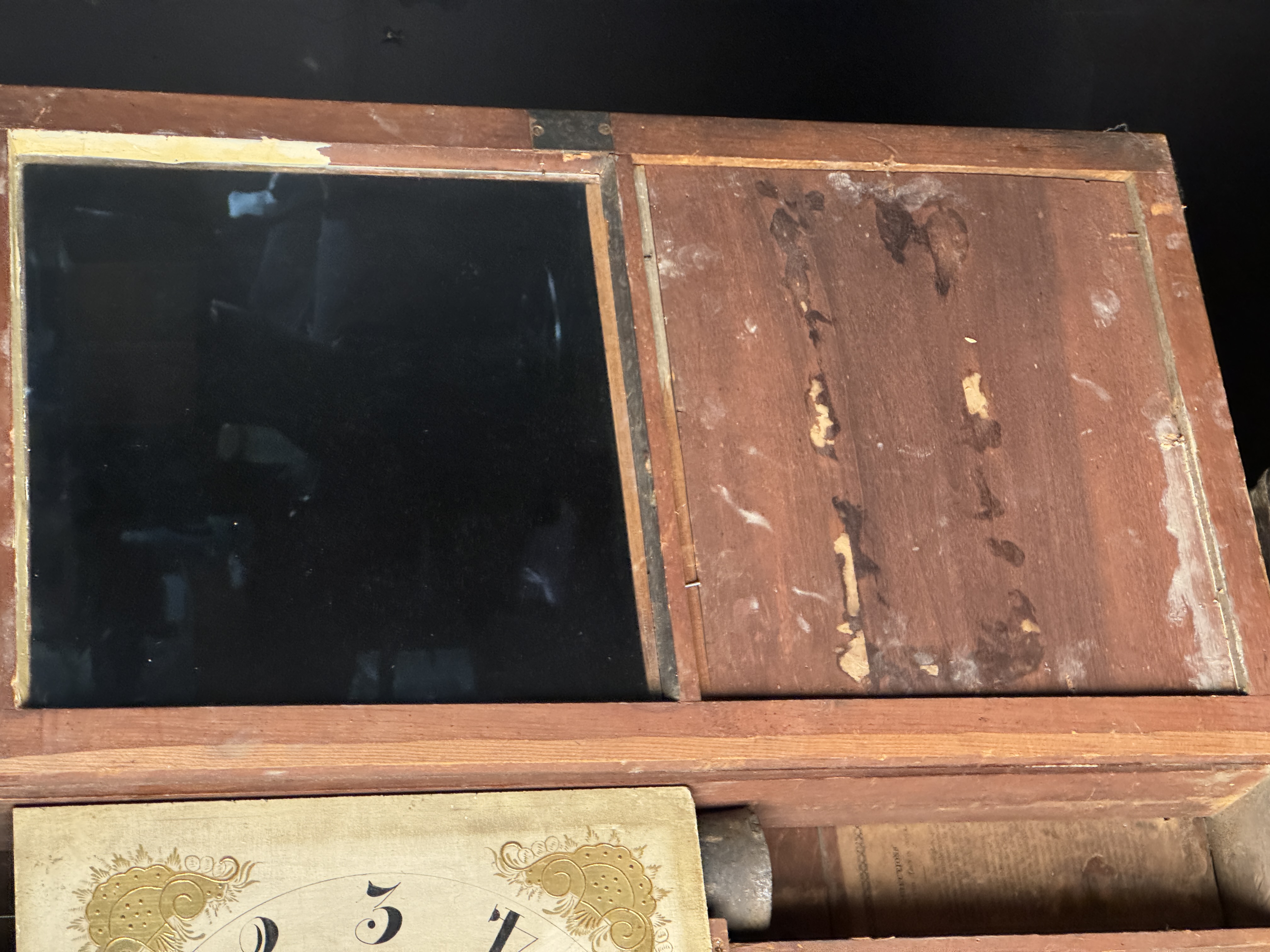 Seth B. Bradley Transitional Mahogany Veneer Shelf Clock