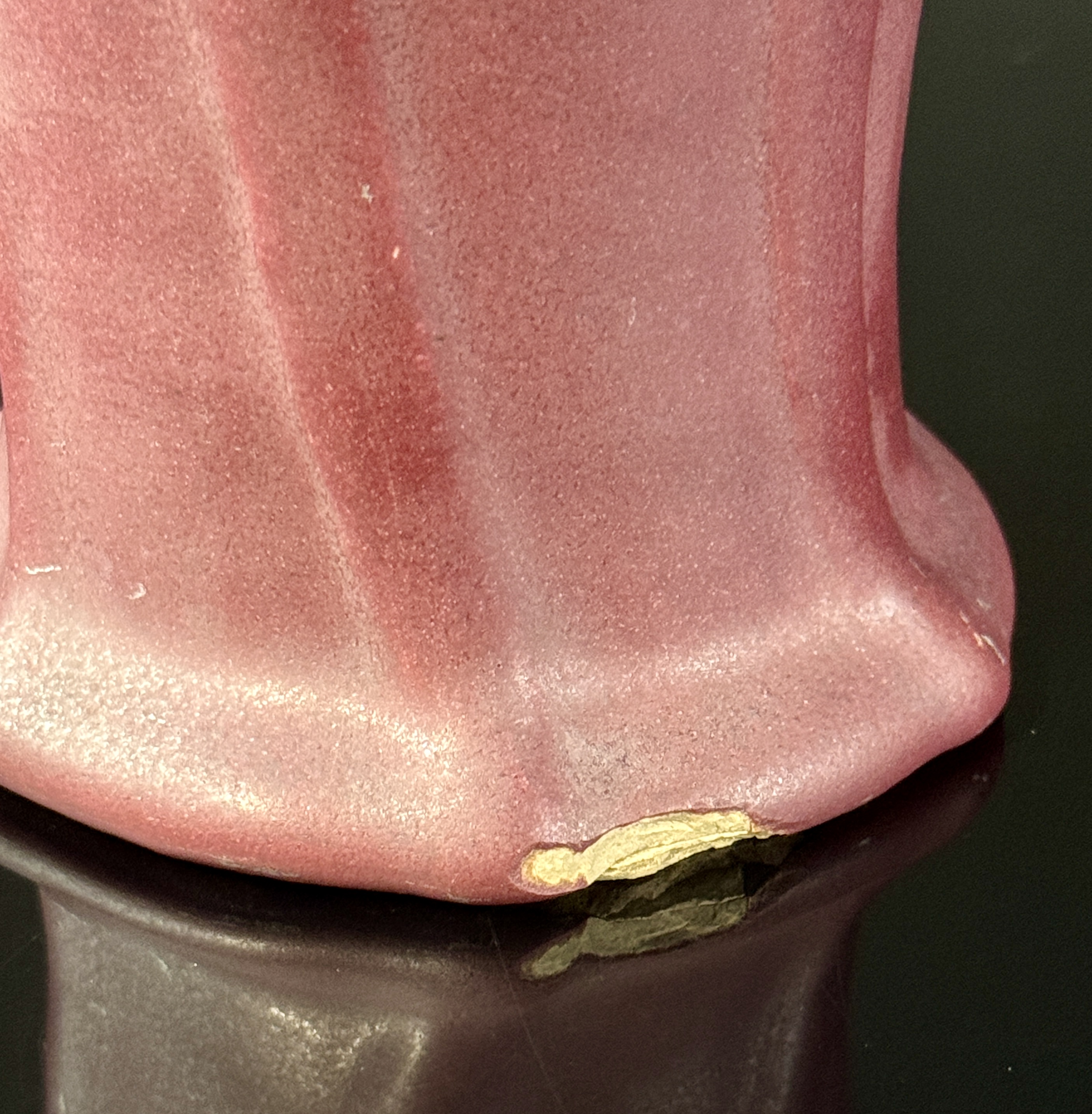Van Briggle Arts and Crafts Pottery Lorelei Three Figure Vase in Persian Rose and Turquoise Glaze