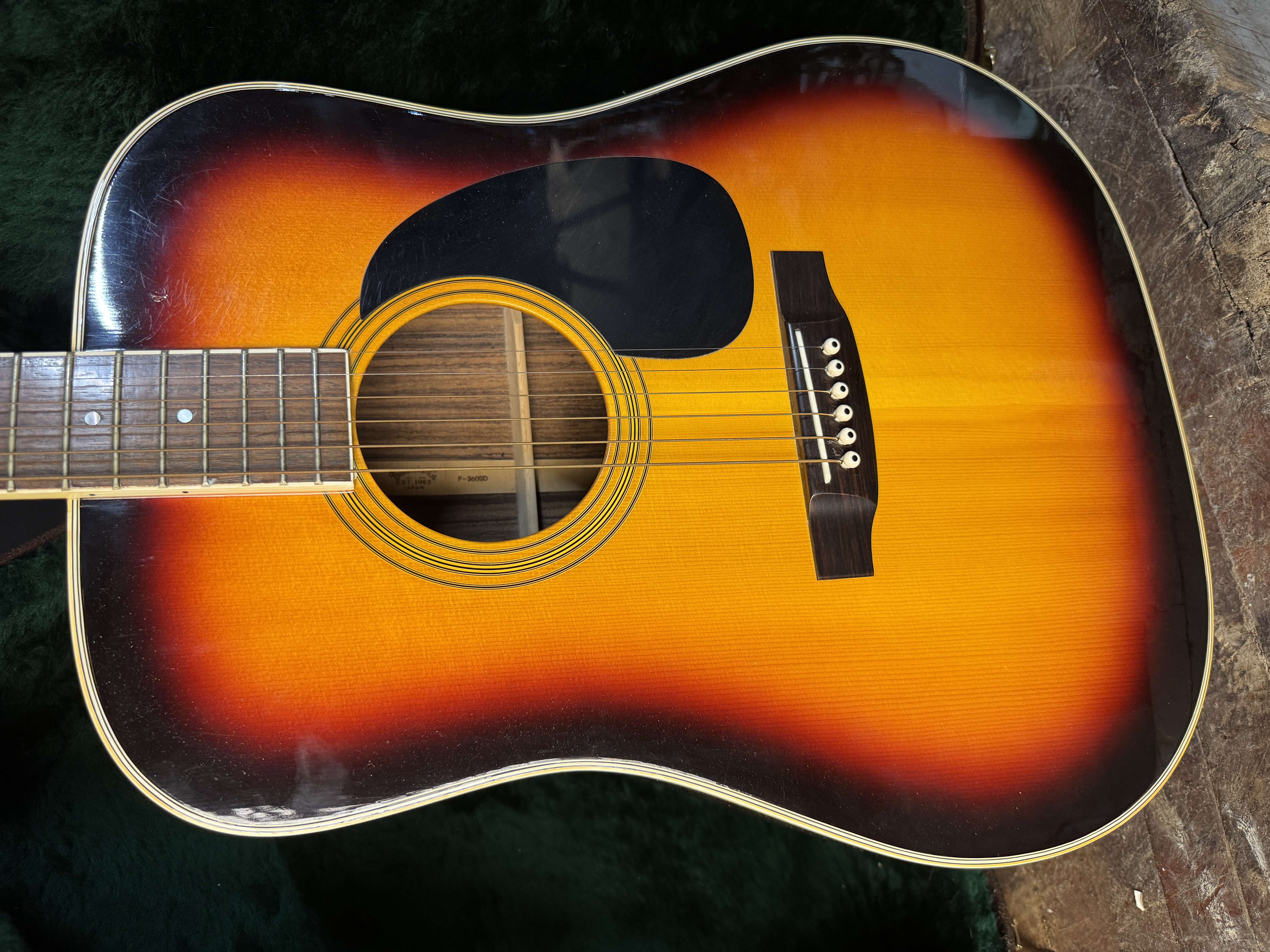 1978 Takamine F-360SD Lawsuit Era Sunburst Dreadnought Acoustic Guitar