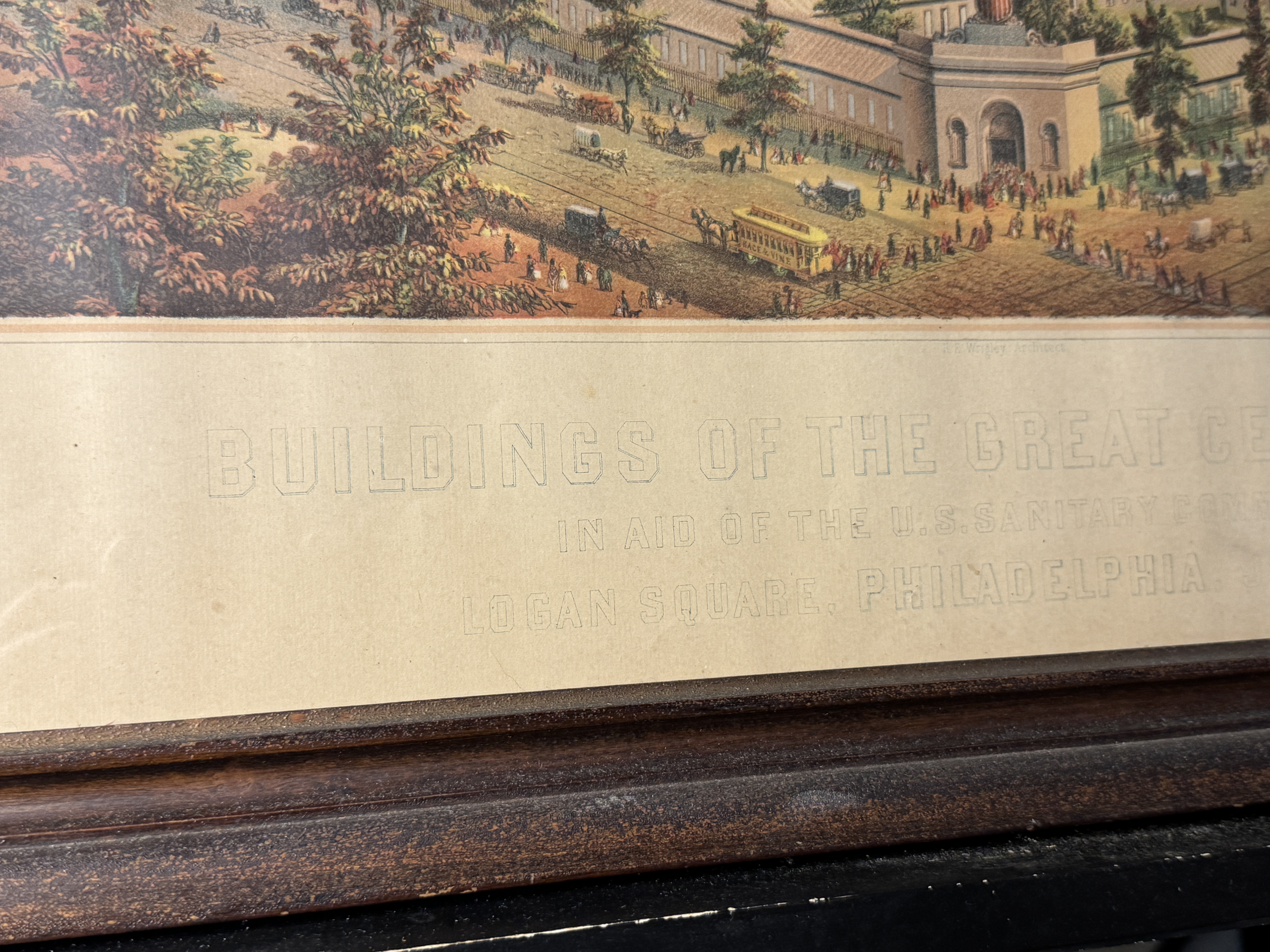 1864 James Queen, Buildings of the Great Central Fair, Logan Square, Philadelphia,