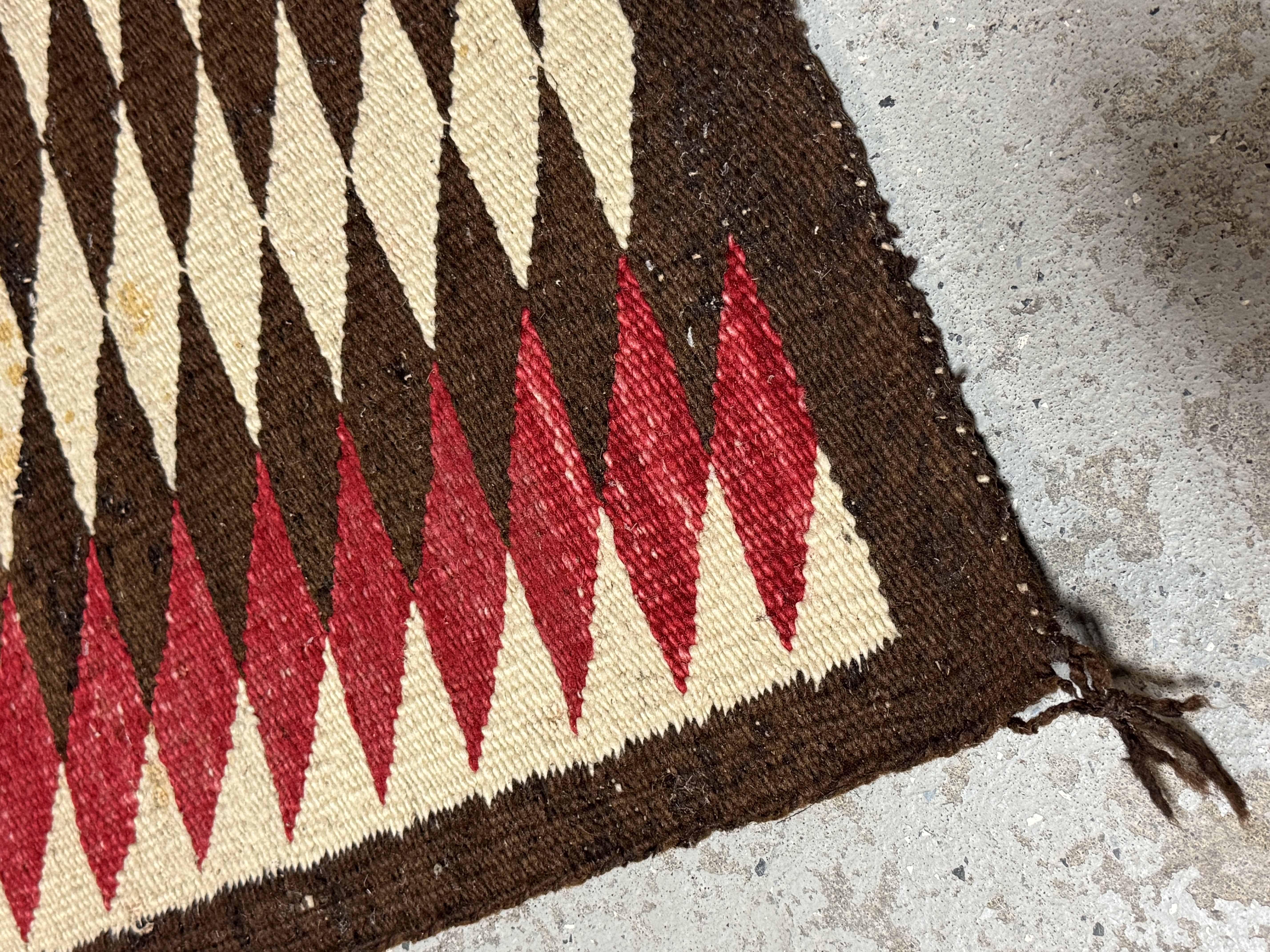 Antique Navajo Eye Dazzler Wool Rug