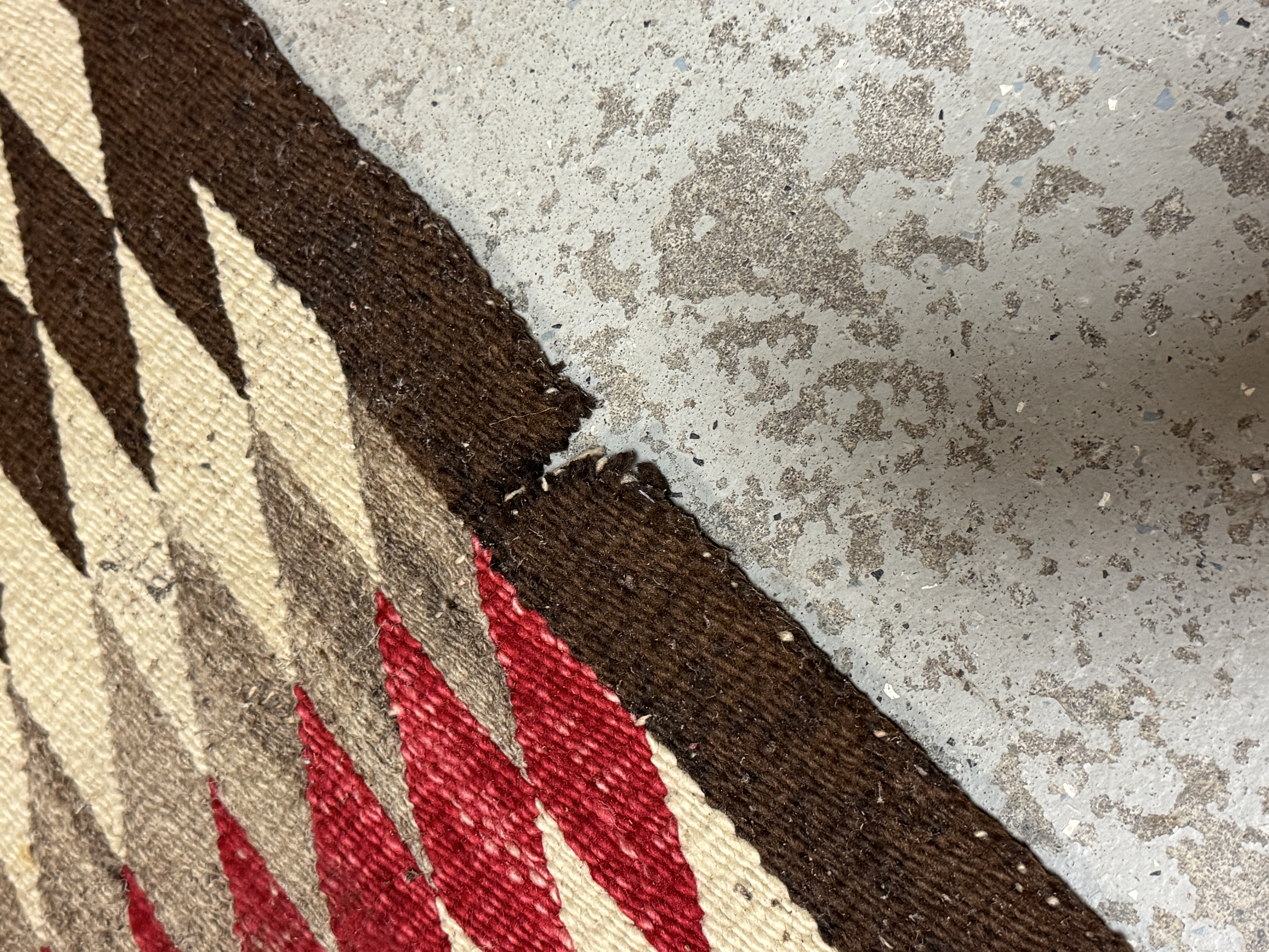 Antique Navajo Eye Dazzler Wool Rug