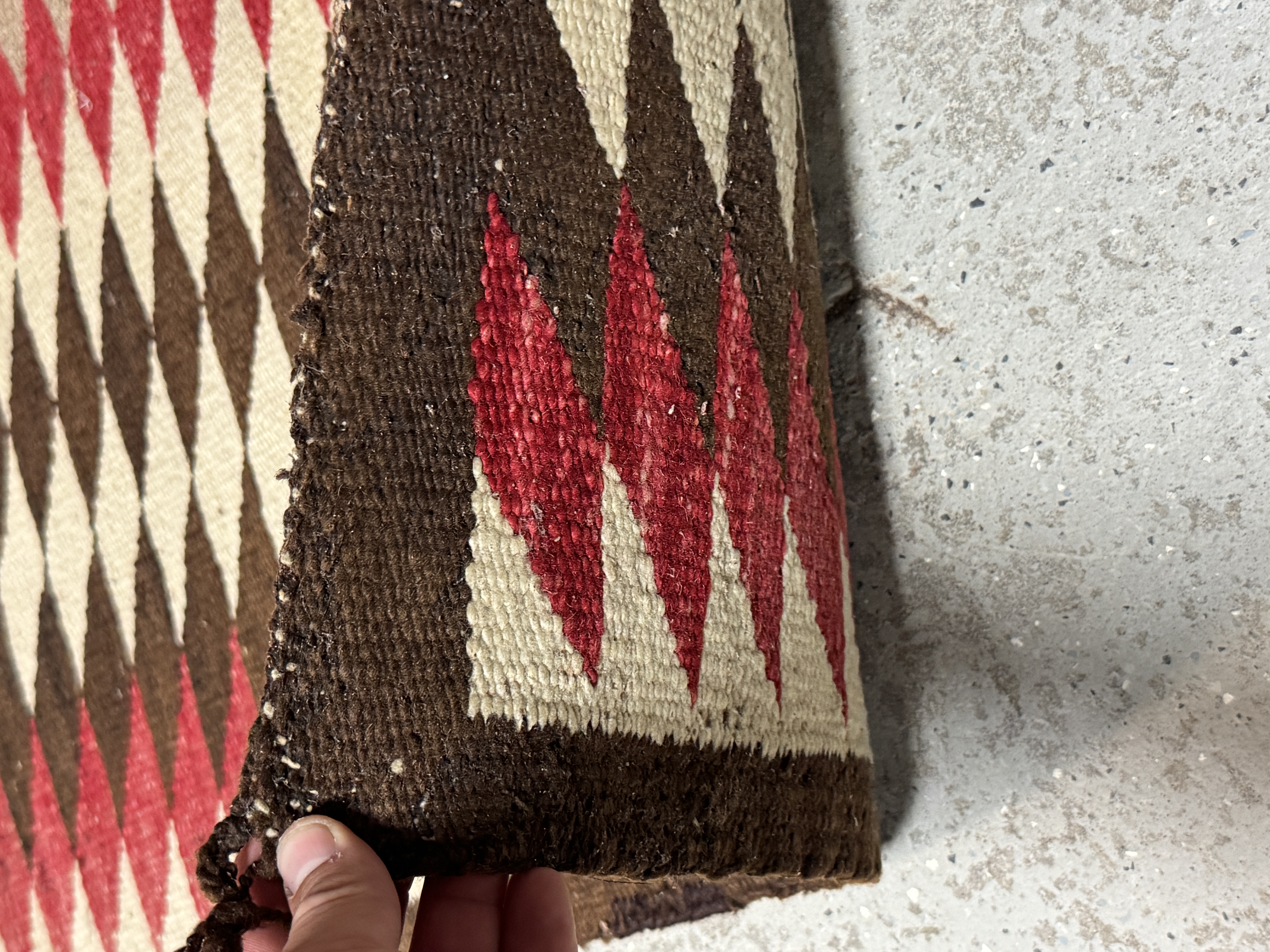 Antique Navajo Eye Dazzler Wool Rug