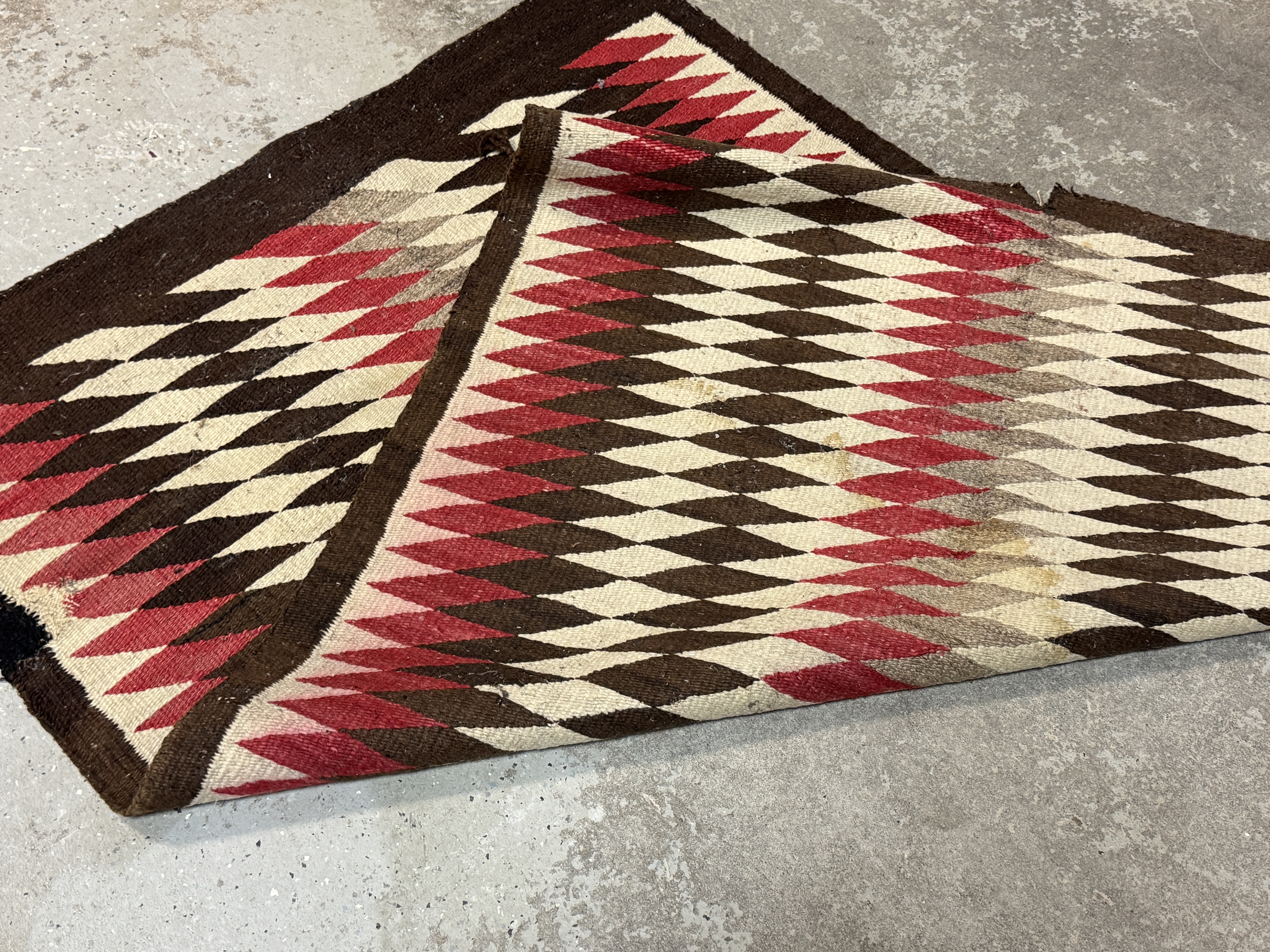 Antique Navajo Eye Dazzler Wool Rug