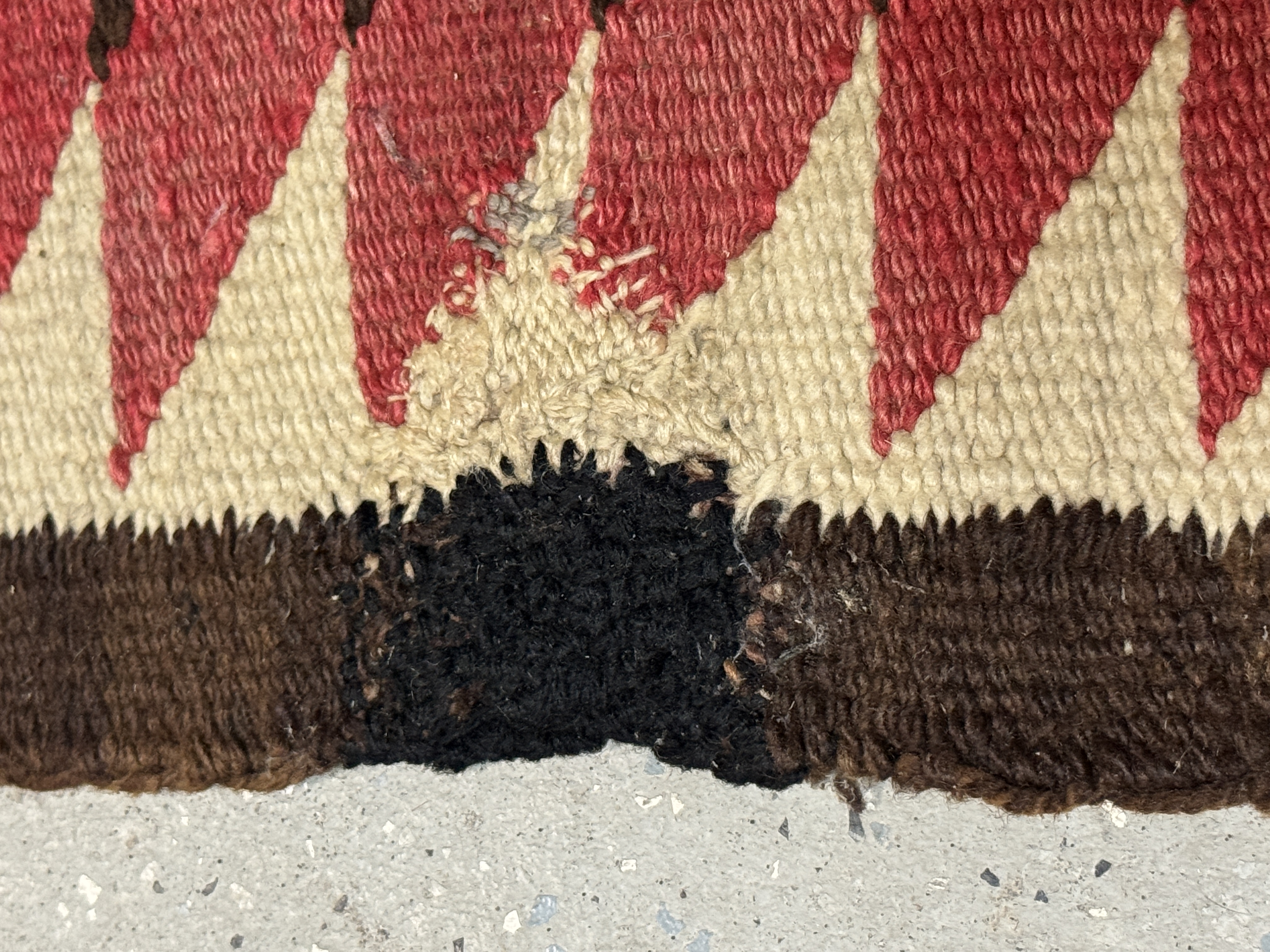 Antique Navajo Eye Dazzler Wool Rug