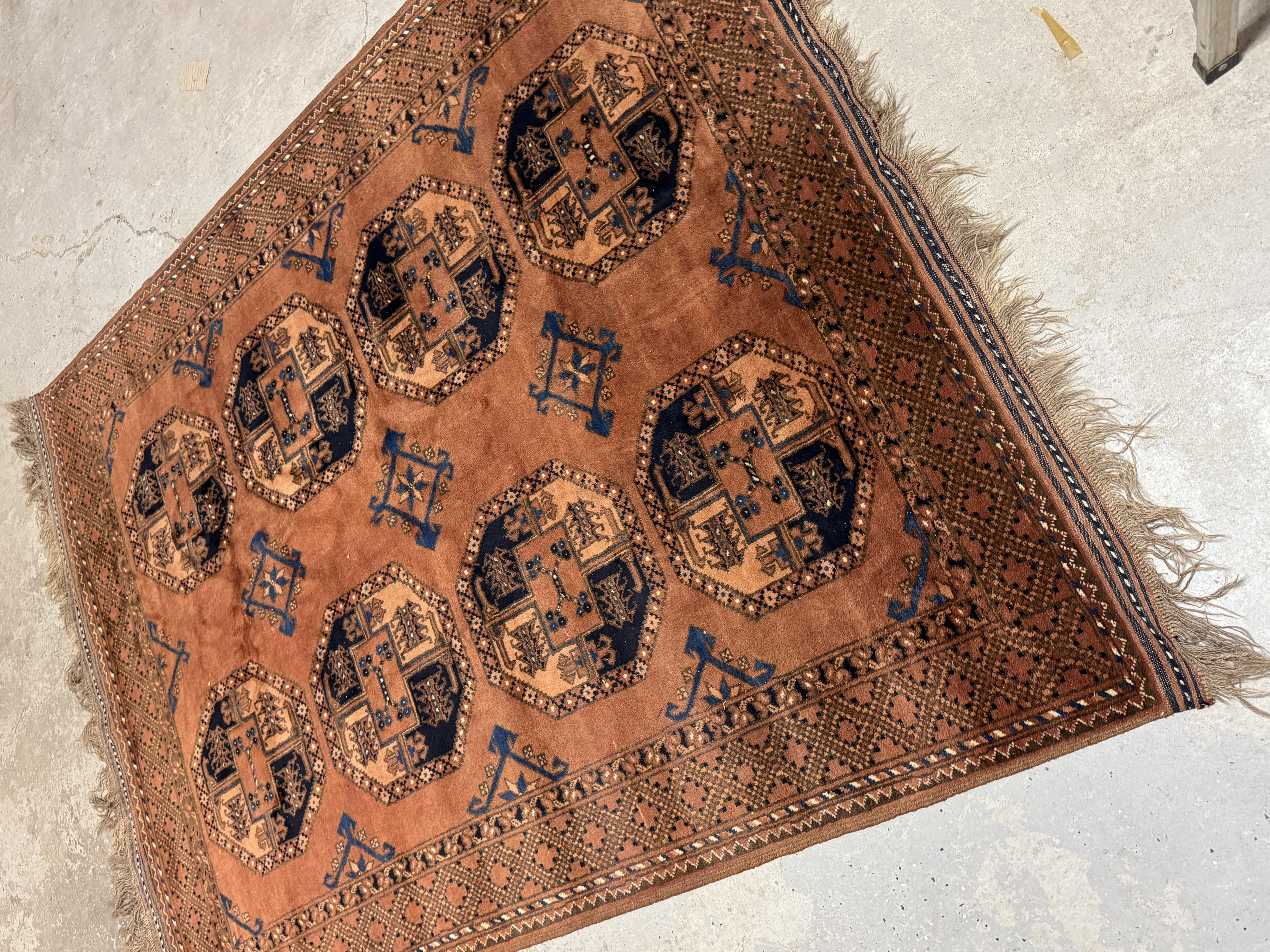Hand Knotted Afghan Ersari Turkoman Wool Rug