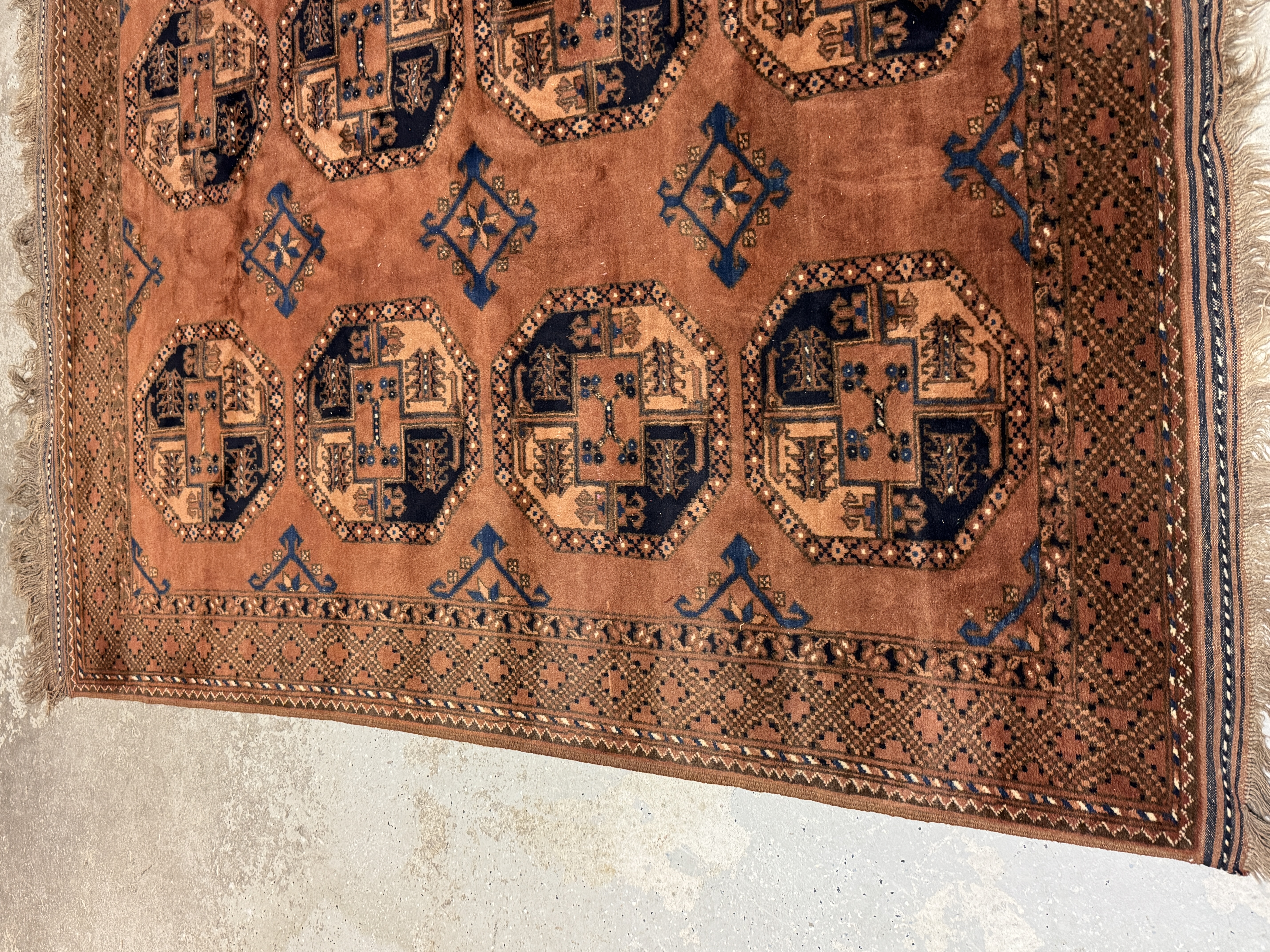 Hand Knotted Afghan Ersari Turkoman Wool Rug