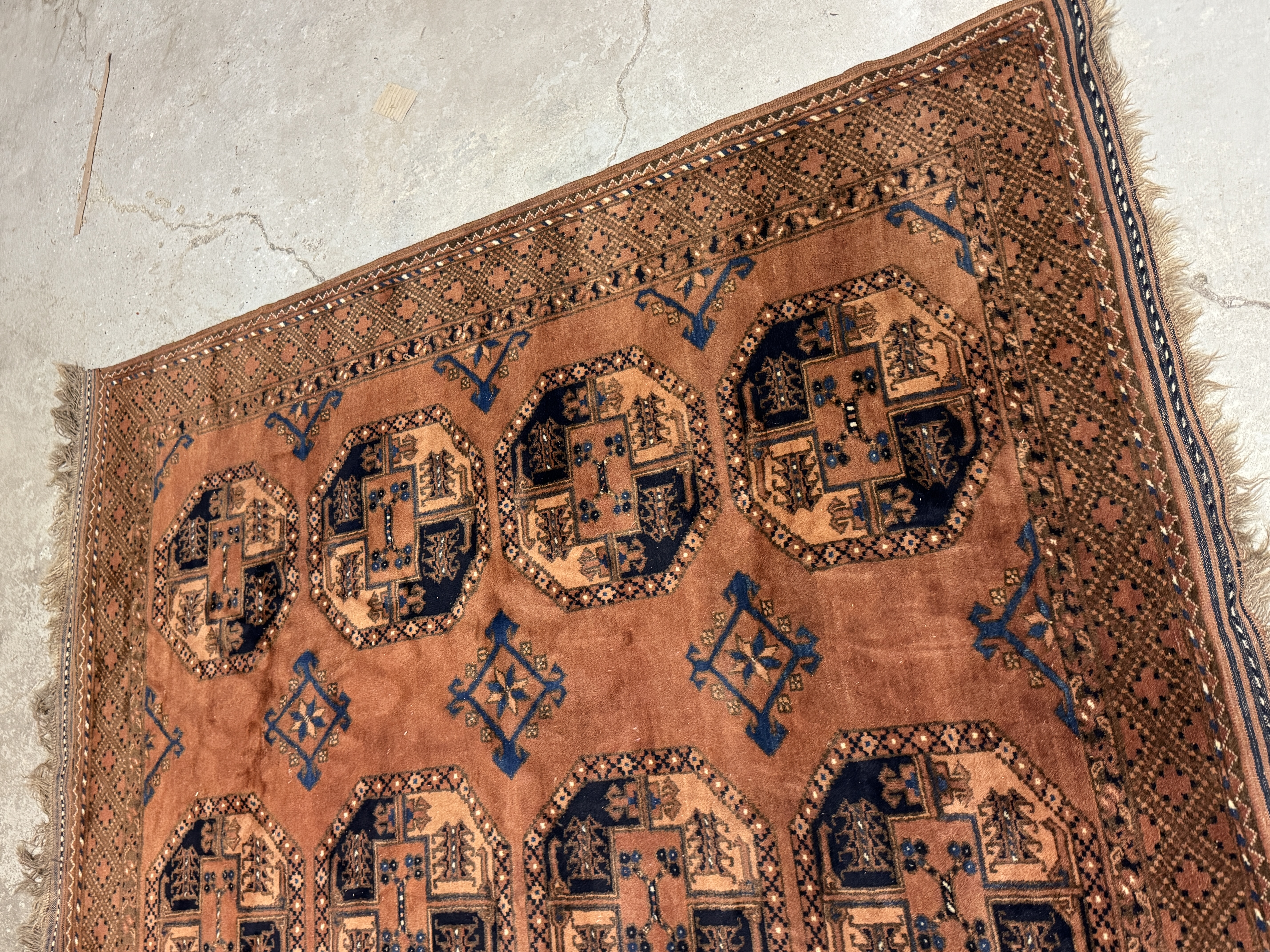 Hand Knotted Afghan Ersari Turkoman Wool Rug