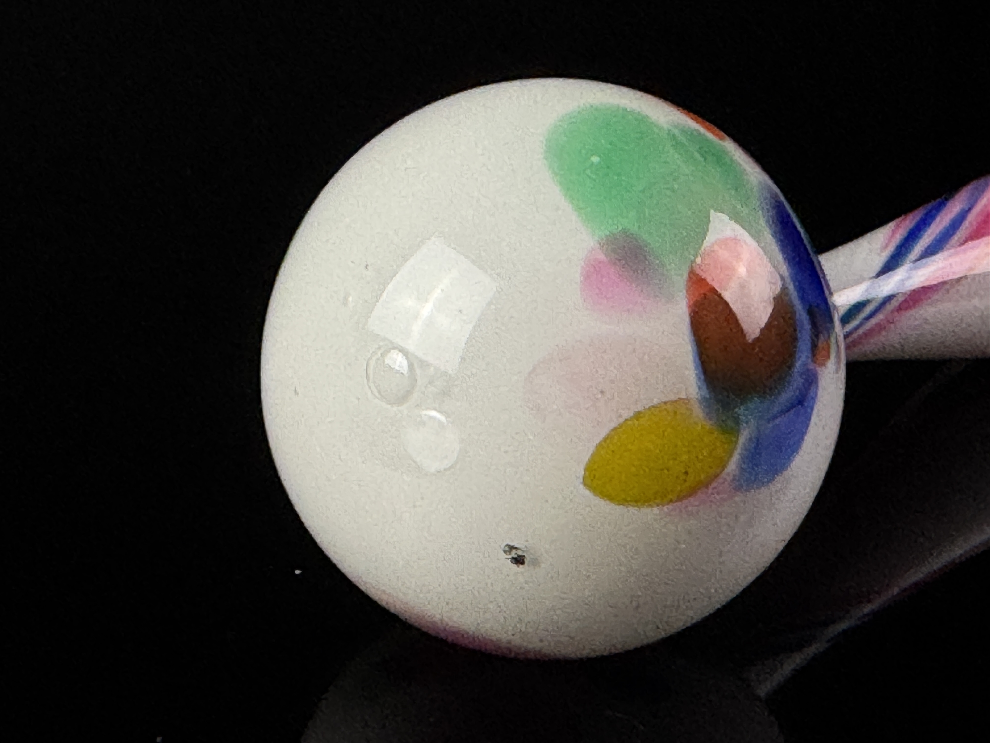 A Hand-Blown Multicolored Glass Sock Darner