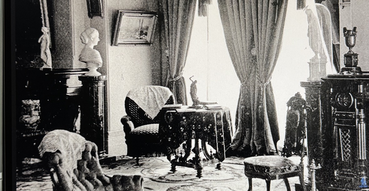 Pottier and Stymus Renaissance Revival Mark Twain Ebonized and Marquetry Fireplace Mantel from the Langdon Mansion