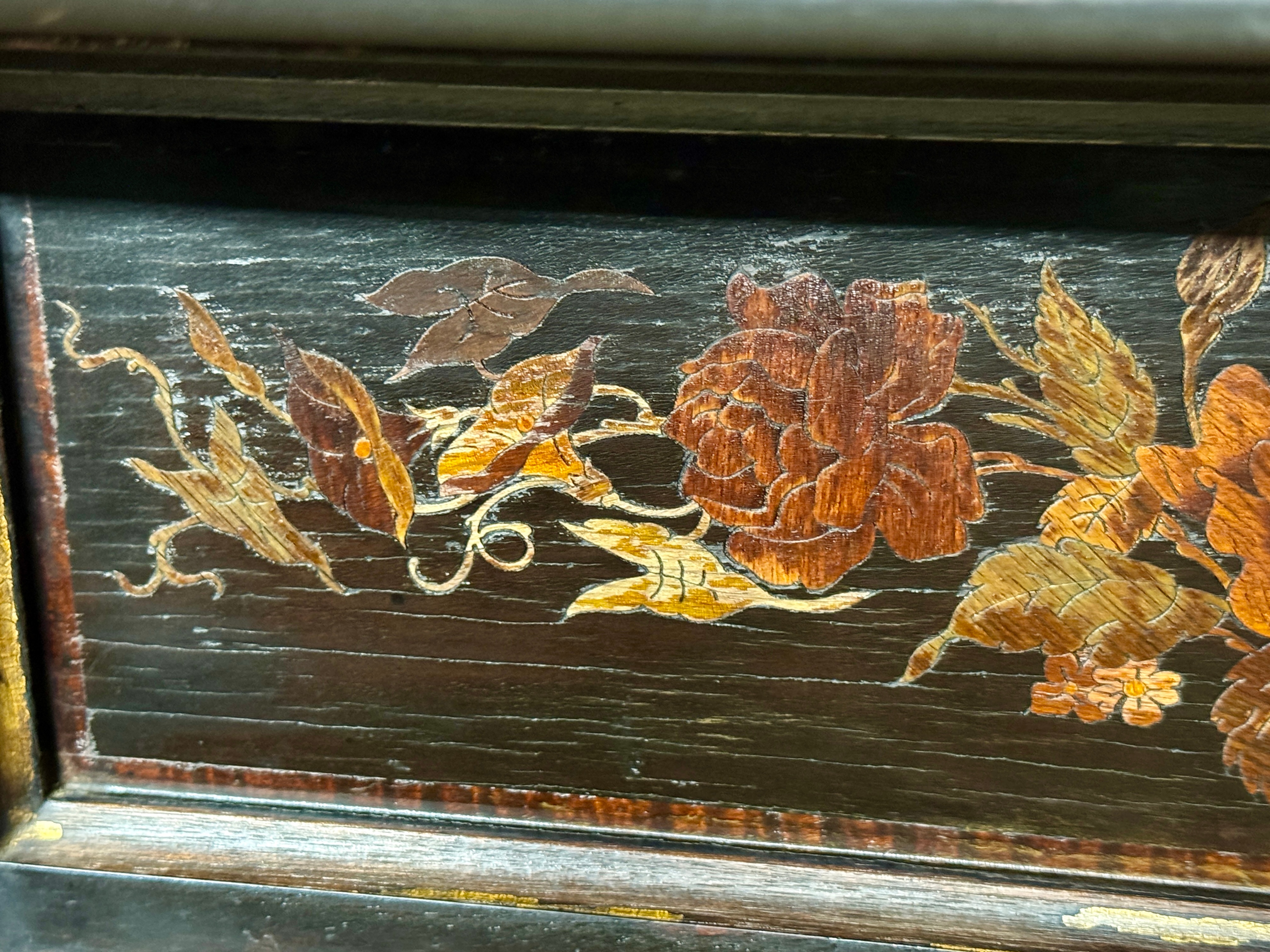 Pottier and Stymus Renaissance Revival Mark Twain Ebonized and Marquetry Fireplace Mantel from the Langdon Mansion