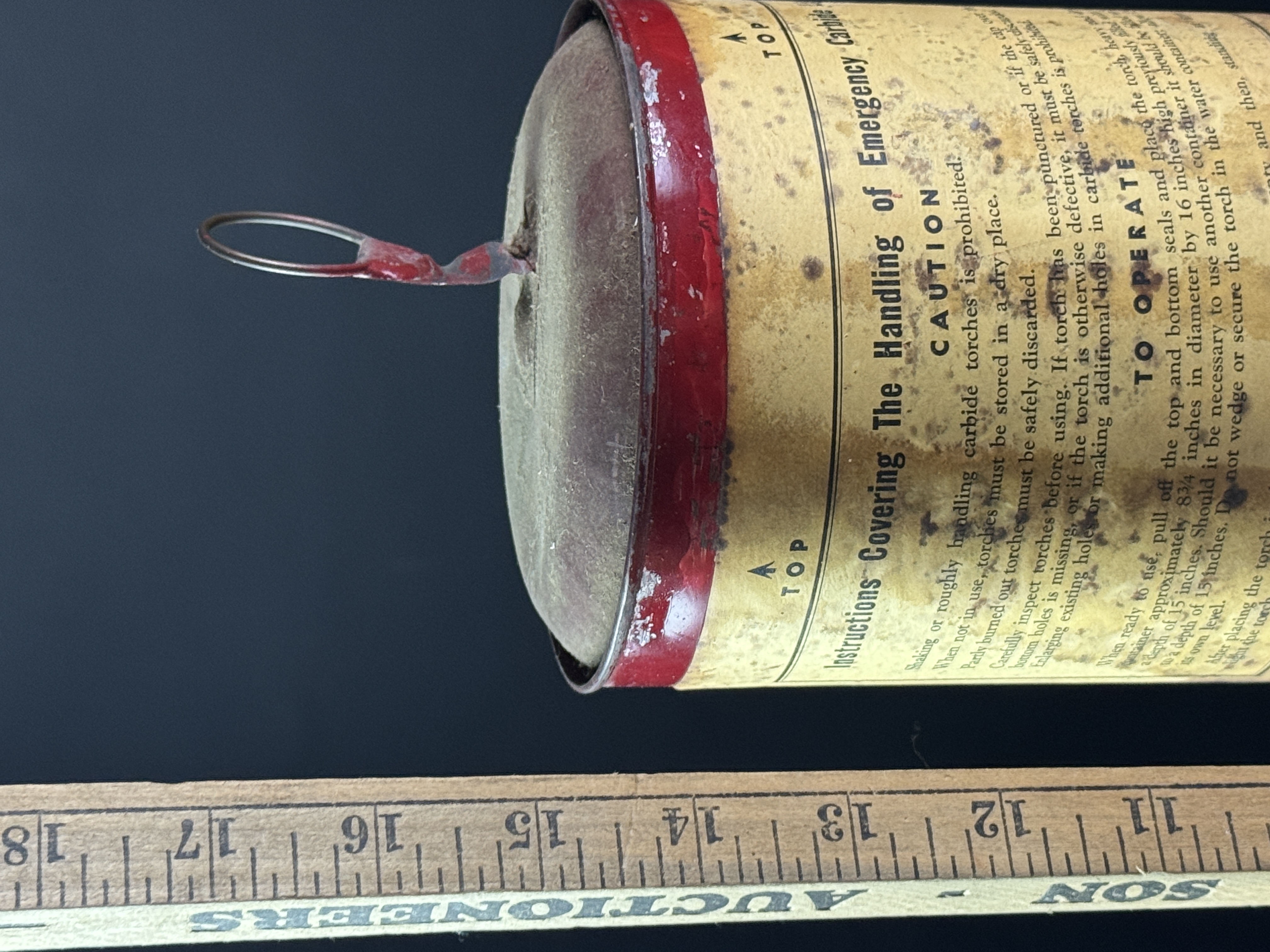 Antique Save-U-Lite Railroad Emergency Carbide Torch by The Automatic Lite Co.