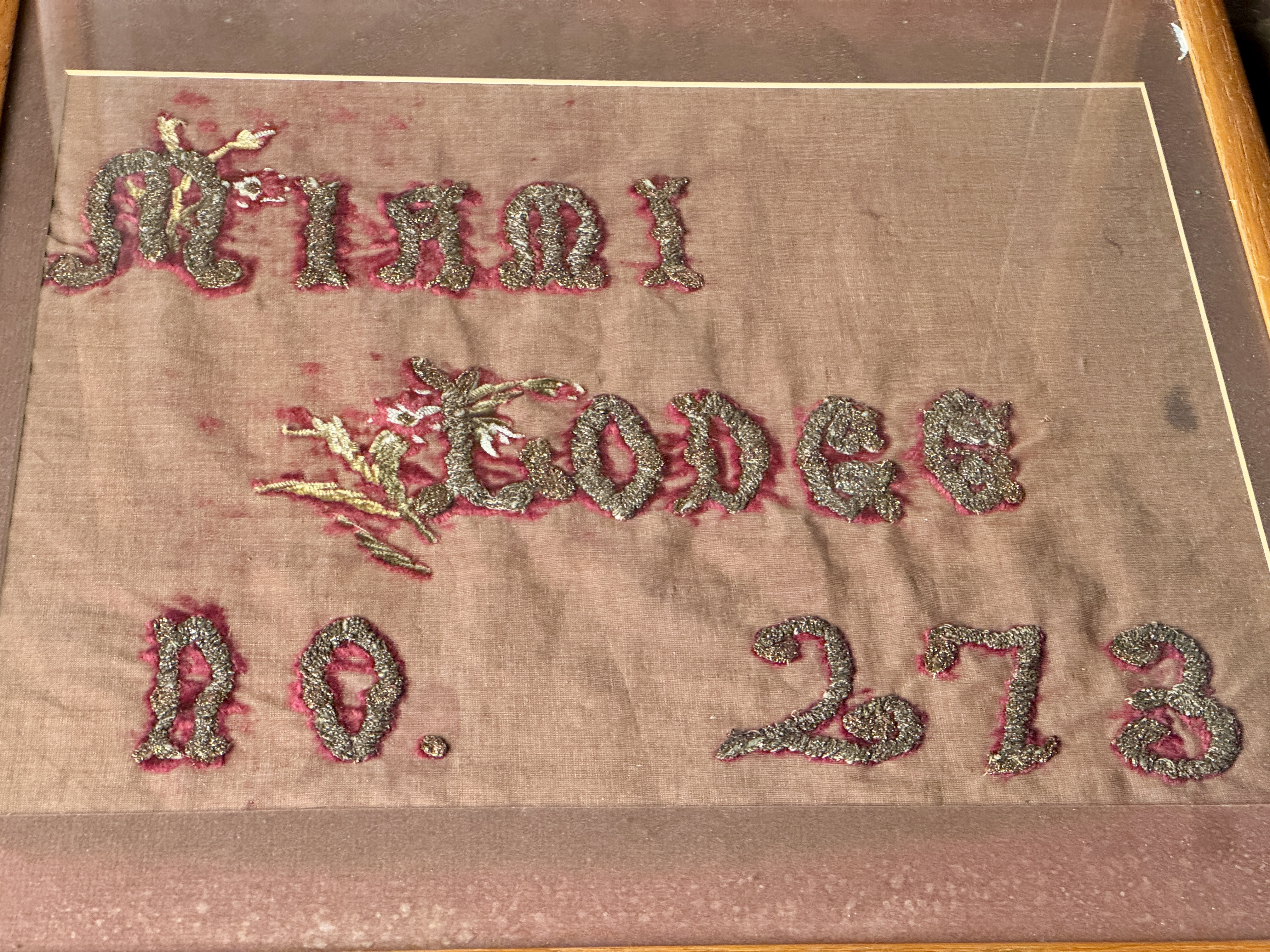 1889 Pair of Framed Brotherhood of Railroad Brakemen Bullion Embroideries