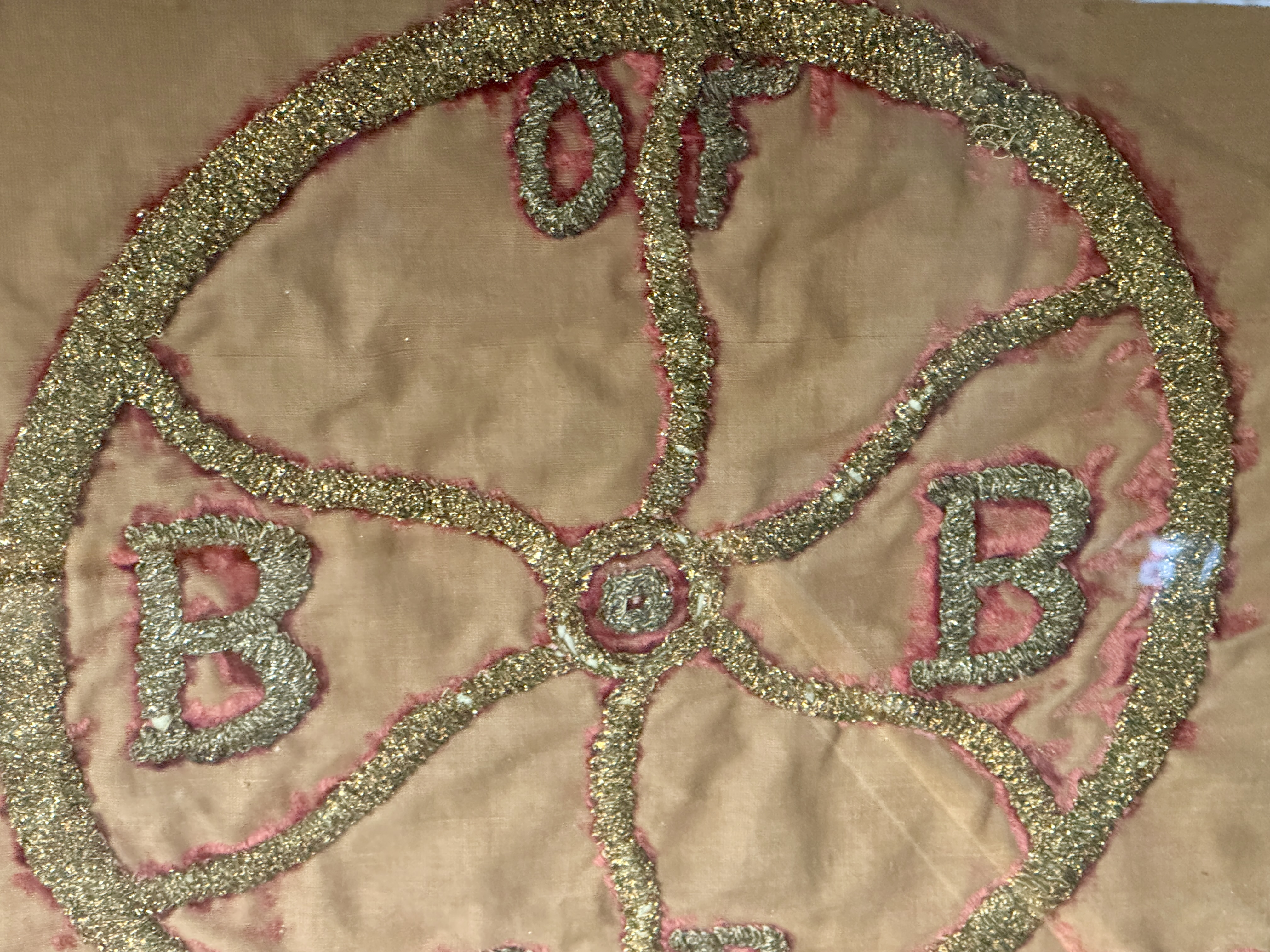 1889 Pair of Framed Brotherhood of Railroad Brakemen Bullion Embroideries