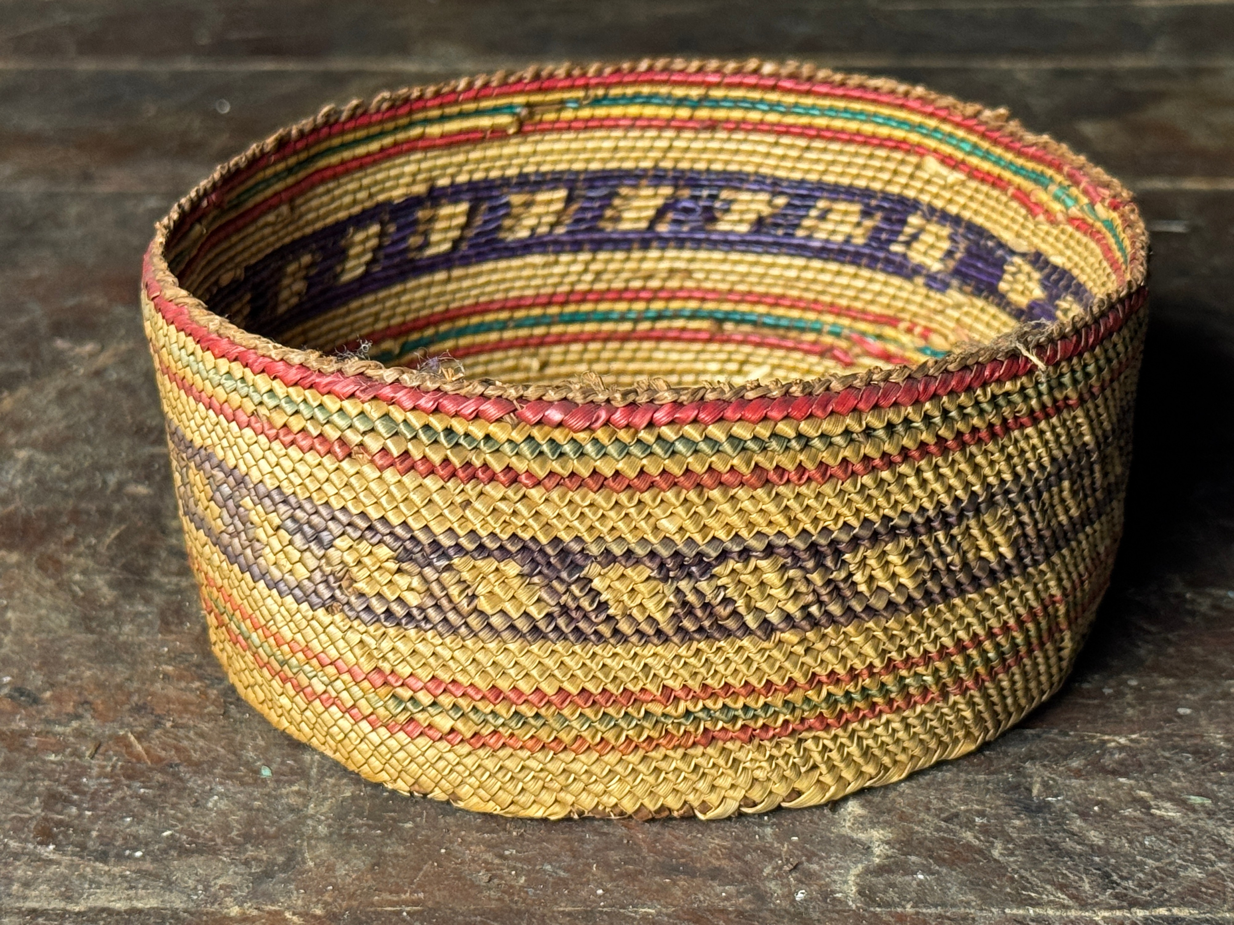 Makah Northwest Coast Coiled Basket