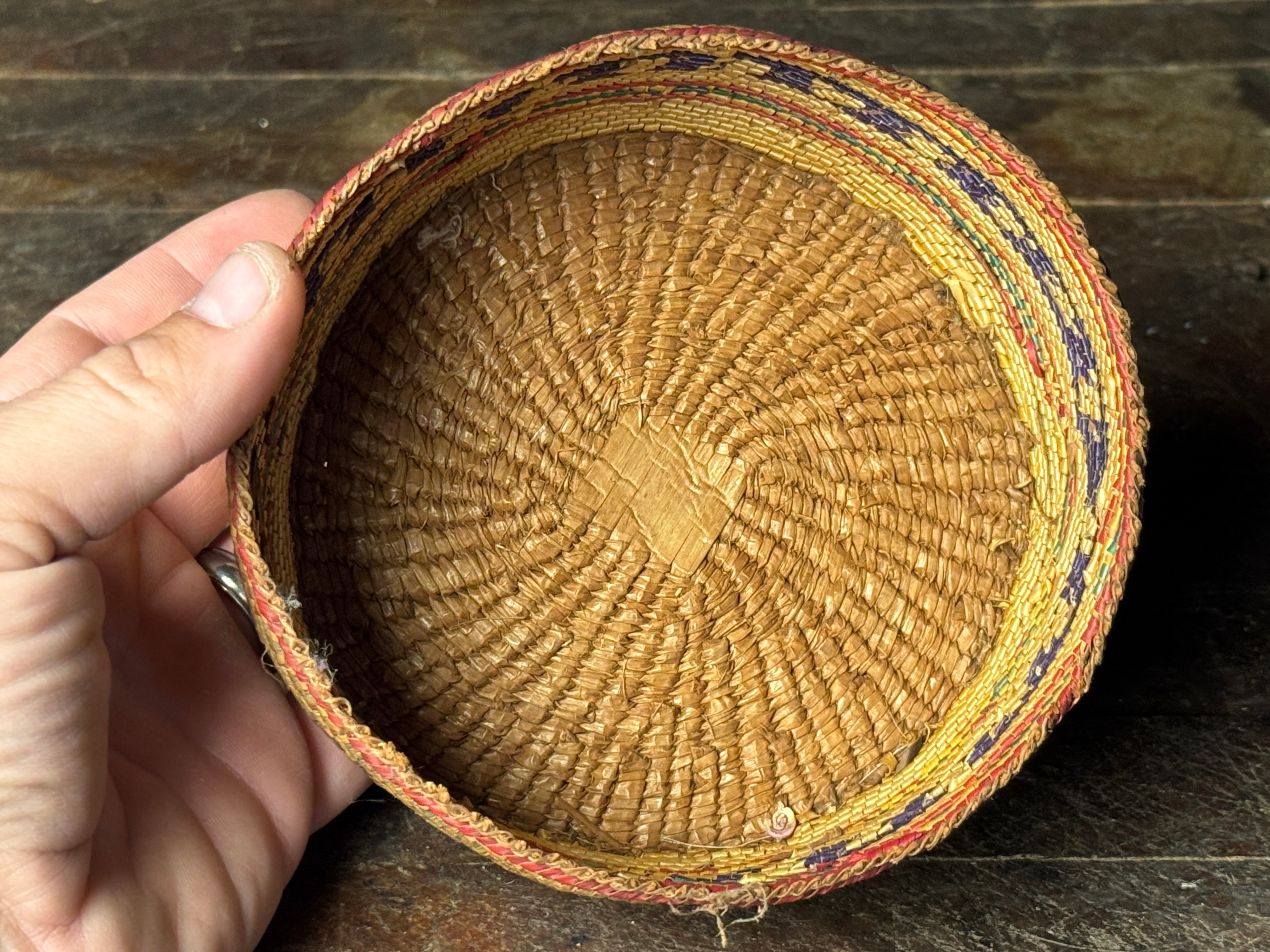 Makah Northwest Coast Coiled Basket