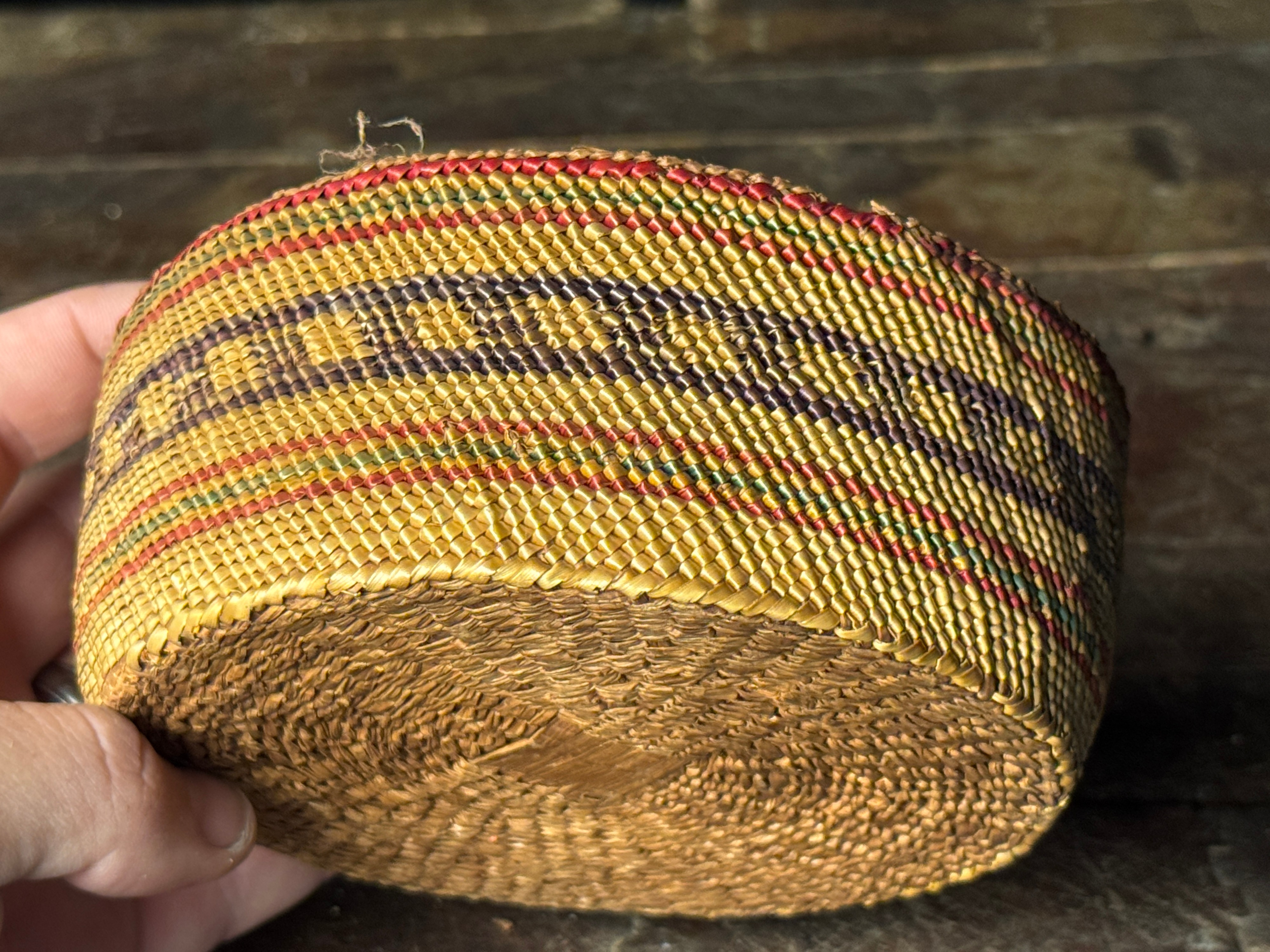 Makah Northwest Coast Coiled Basket
