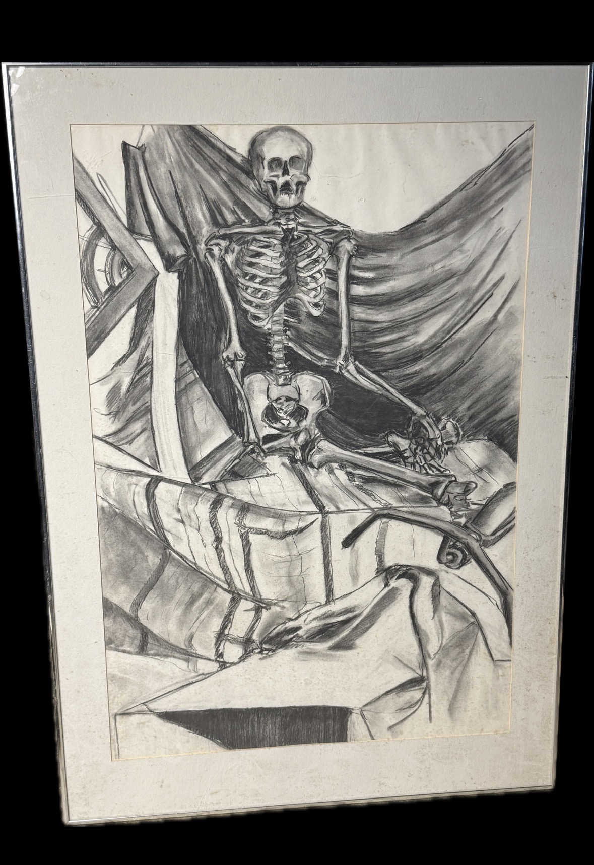 Dale L. Jackson Charcoal Drawing, The King is Still on His Throne