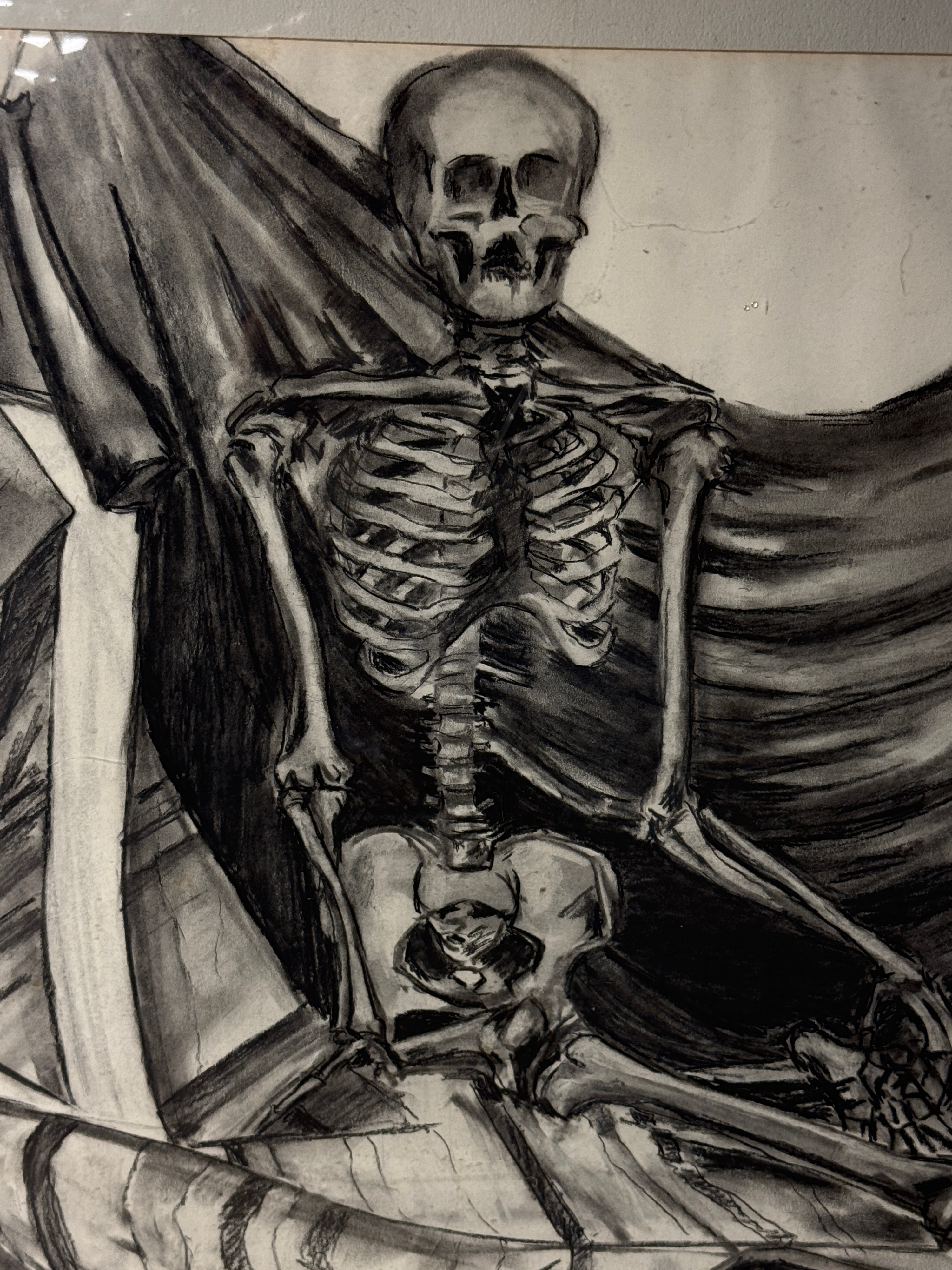 Dale L. Jackson Charcoal Drawing, The King is Still on His Throne