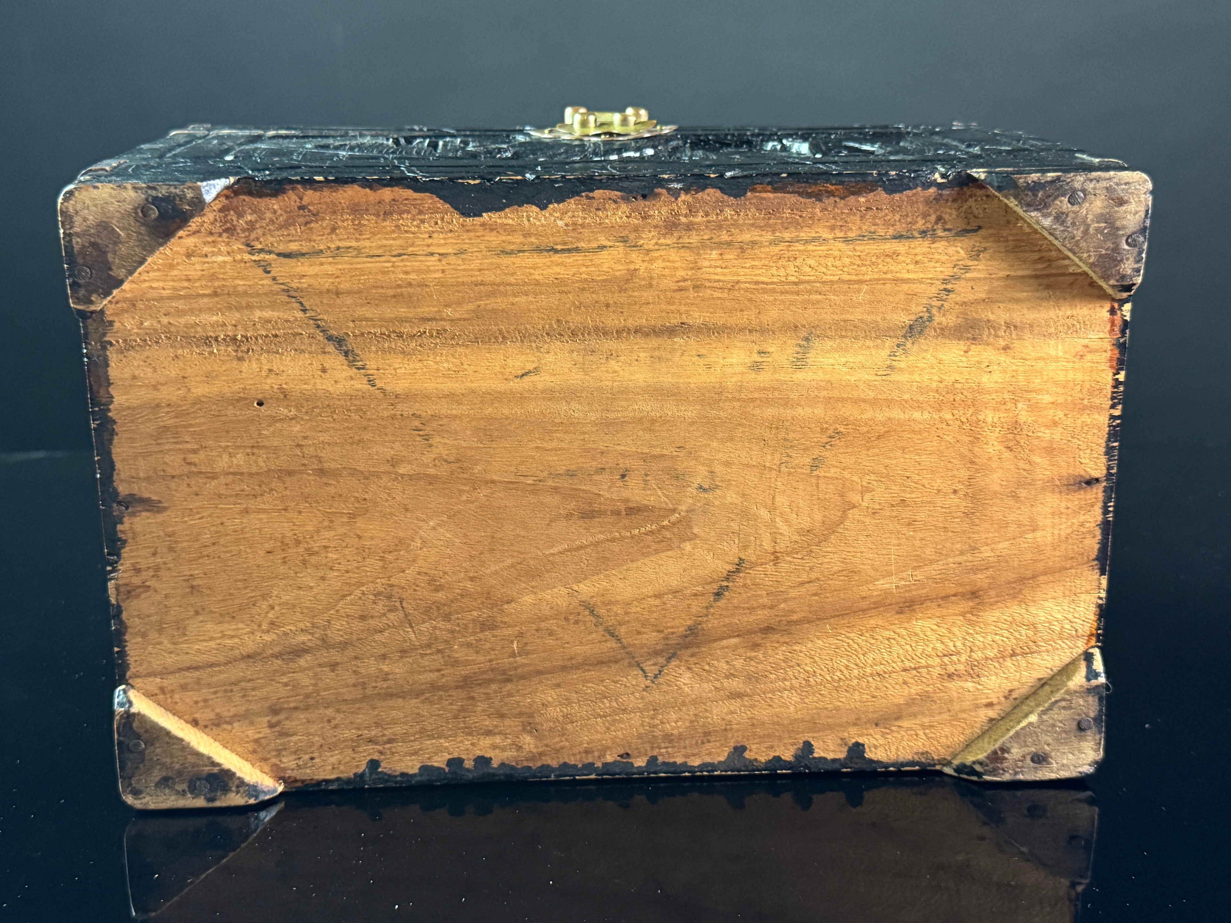 Chinese Export Hand Carved Camphor Wood Jewelry Box