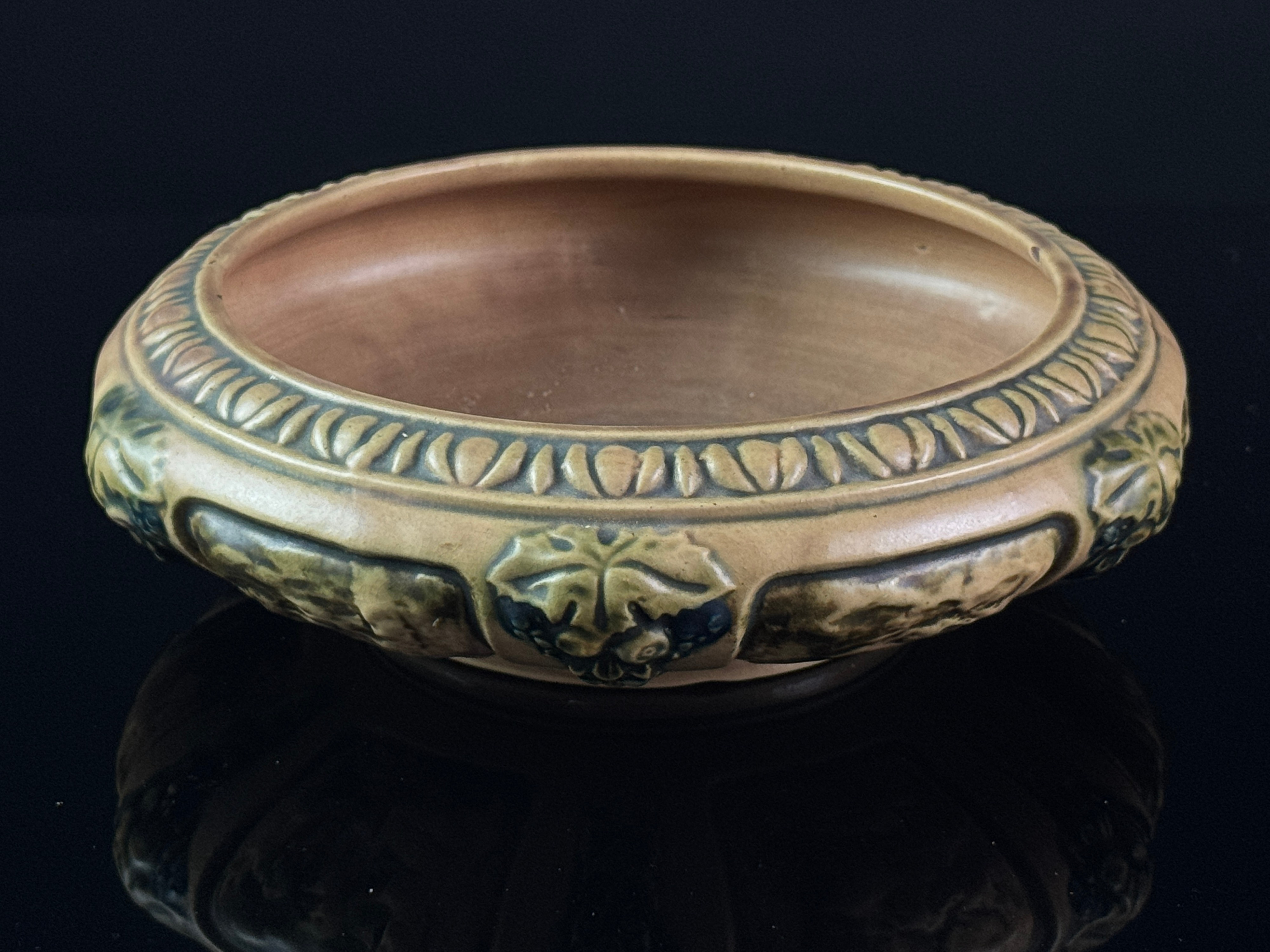 Roseville Florentine Pattern Earthenware Centerpiece Bowl