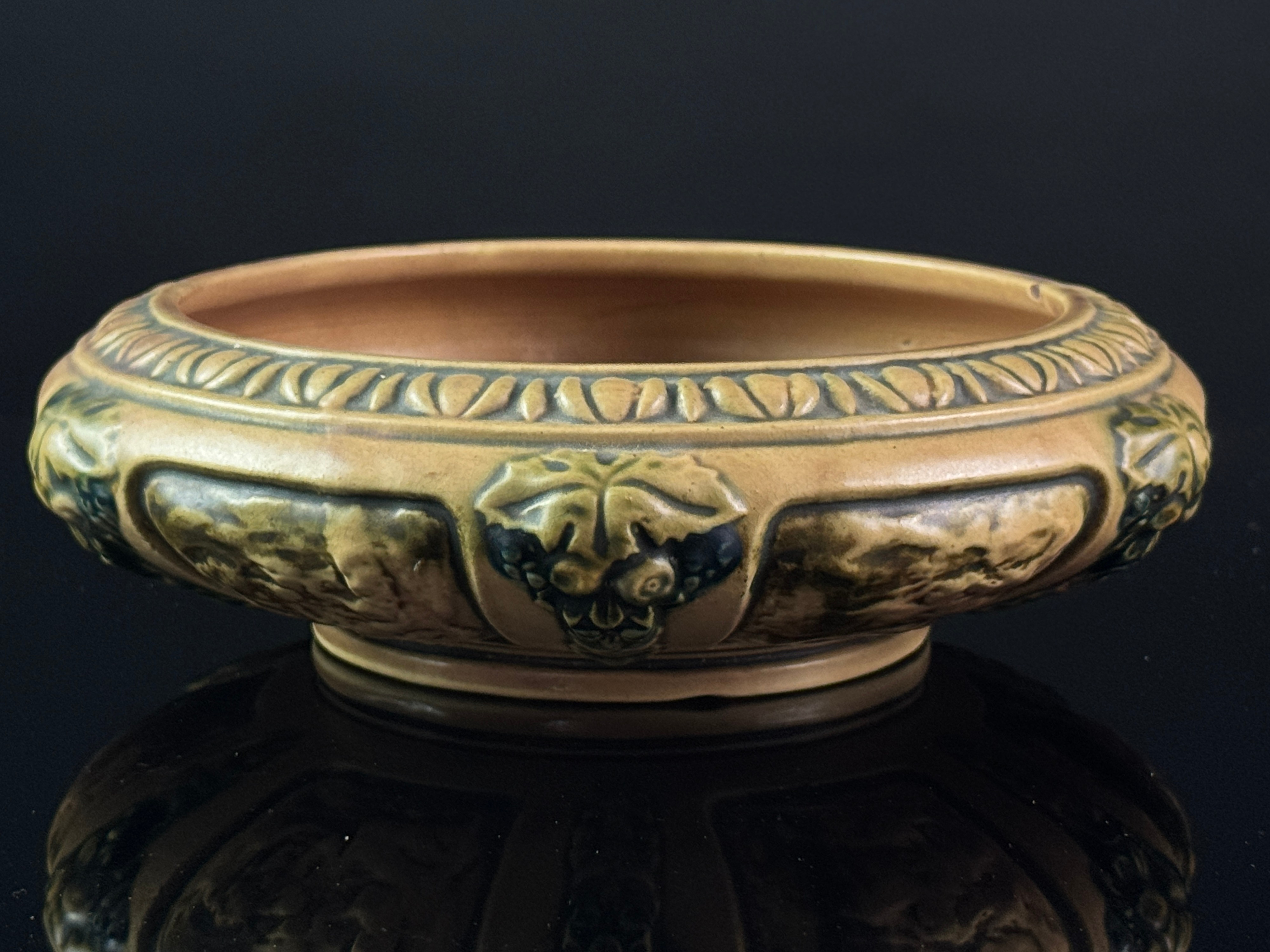Roseville Florentine Pattern Earthenware Centerpiece Bowl