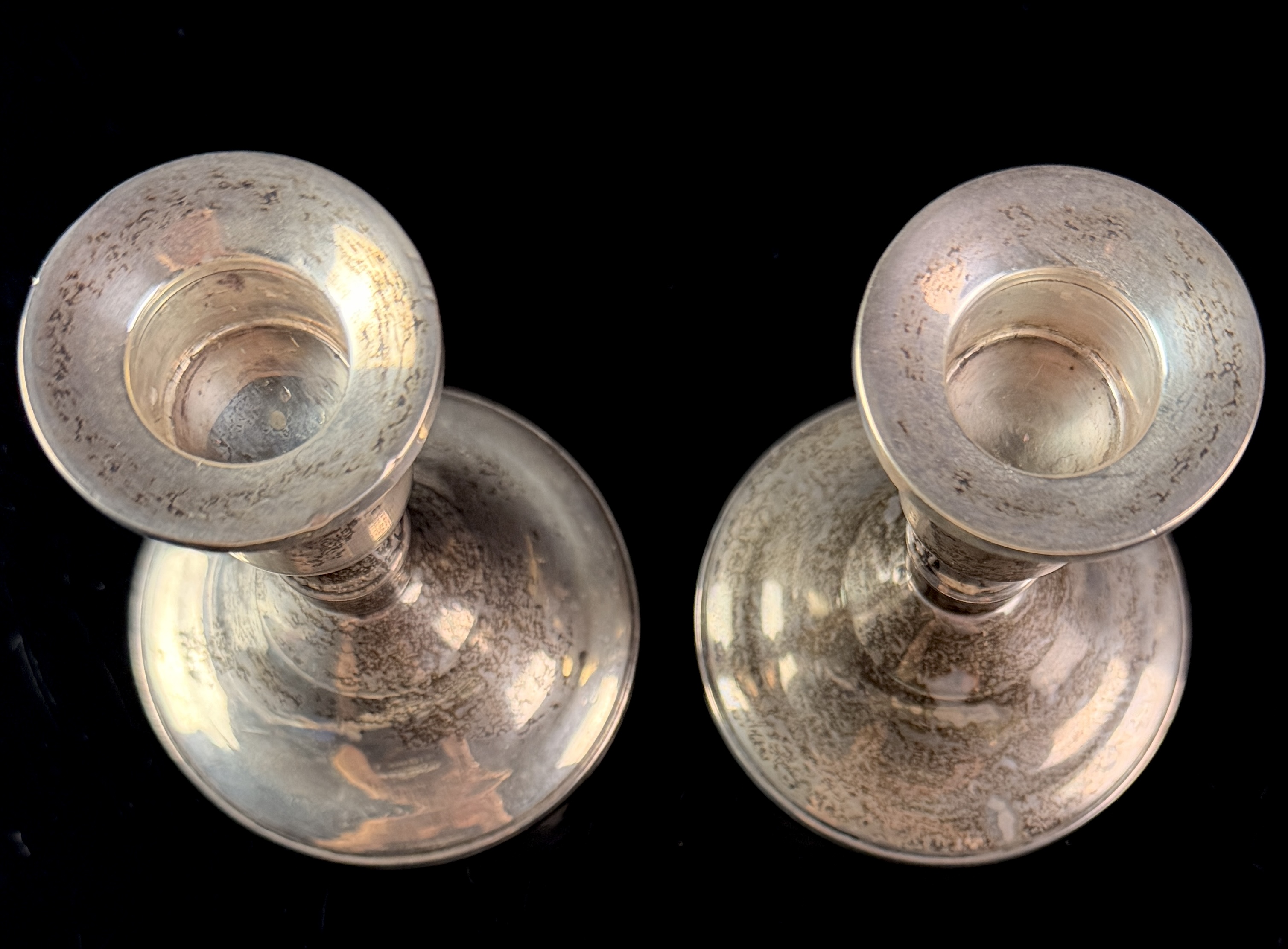 A Pair of Duchin Creation Sterling Silver Weighted Candlesticks