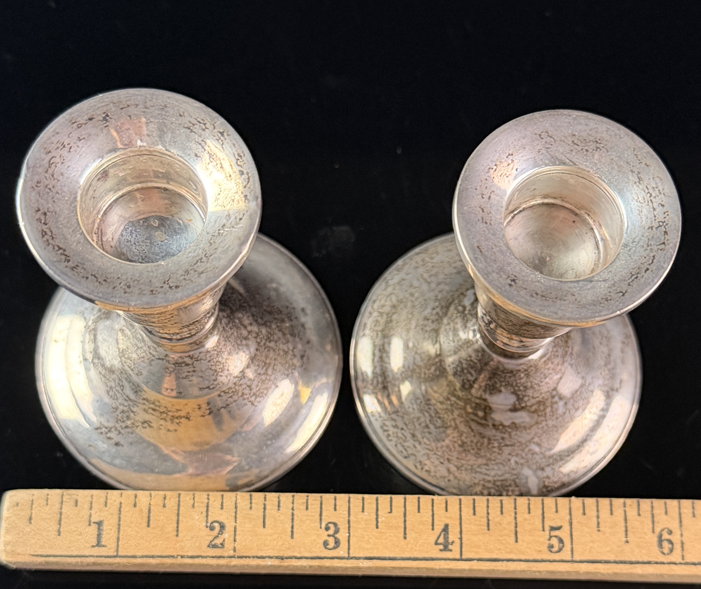 A Pair of Duchin Creation Sterling Silver Weighted Candlesticks
