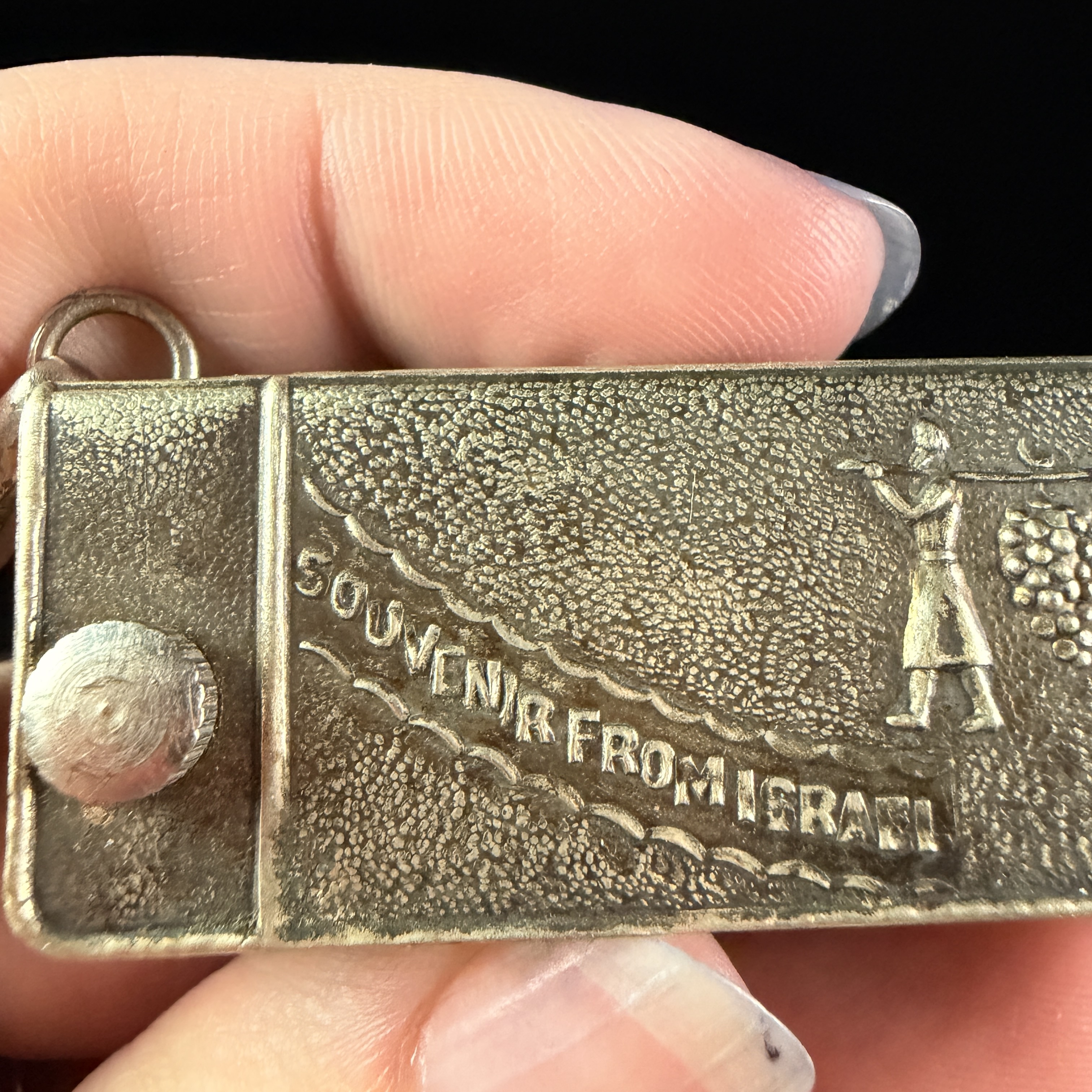 Vintage Israeli Silver Twelve Tribes Address Book Keychain