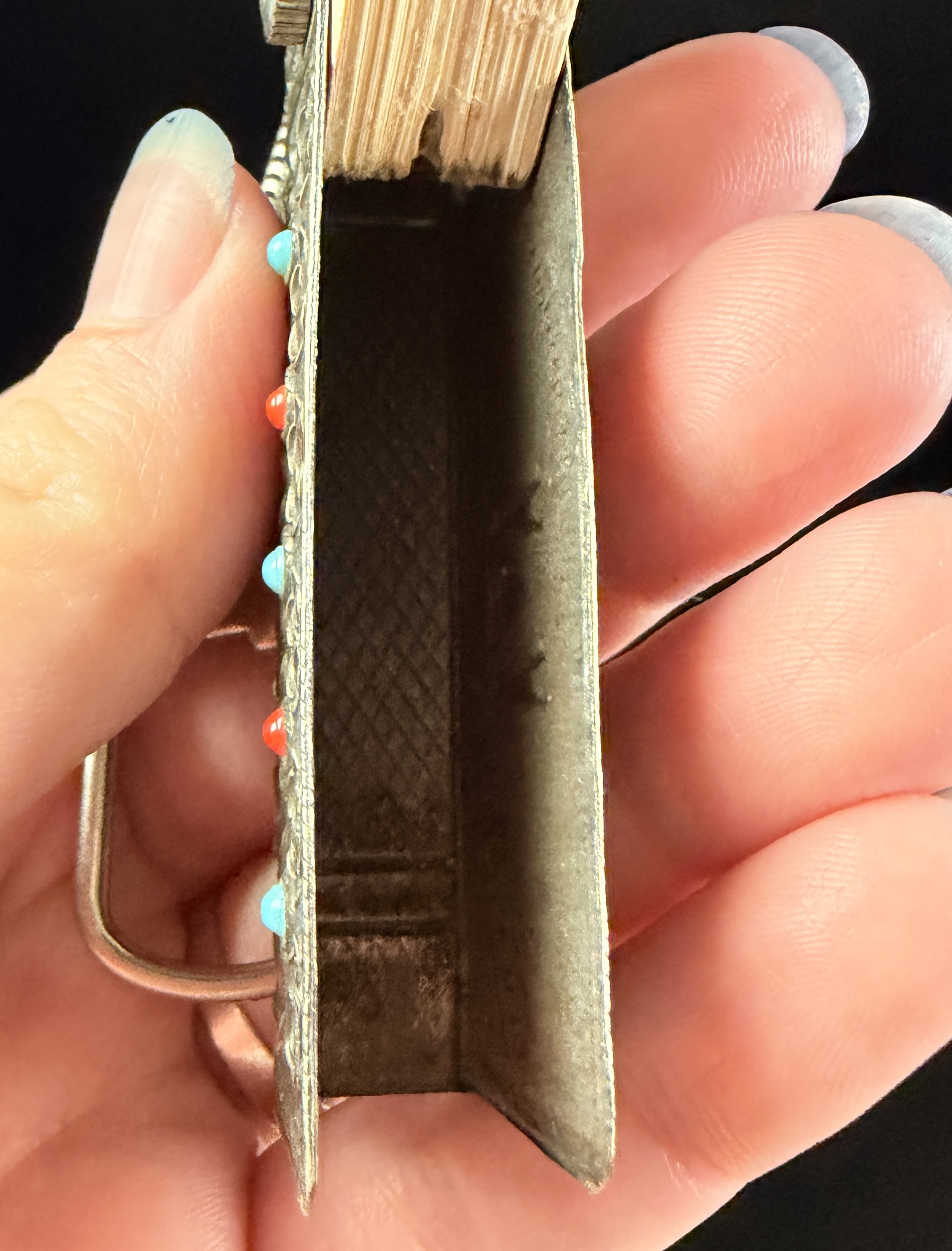 Vintage Israeli Silver Twelve Tribes Address Book Keychain
