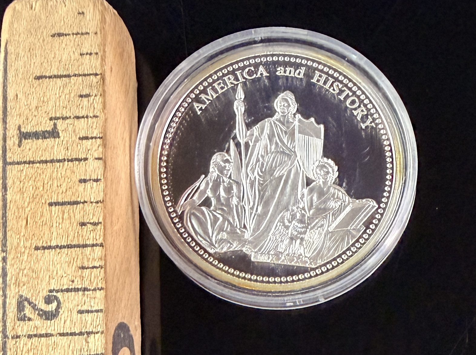 US Silver Commemorative Bullion Round, America and History