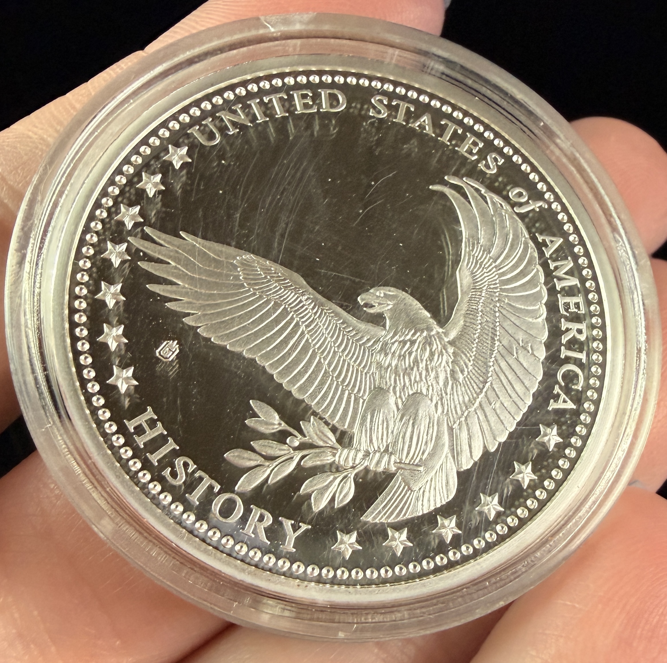 US Silver Commemorative Bullion Round, America and History